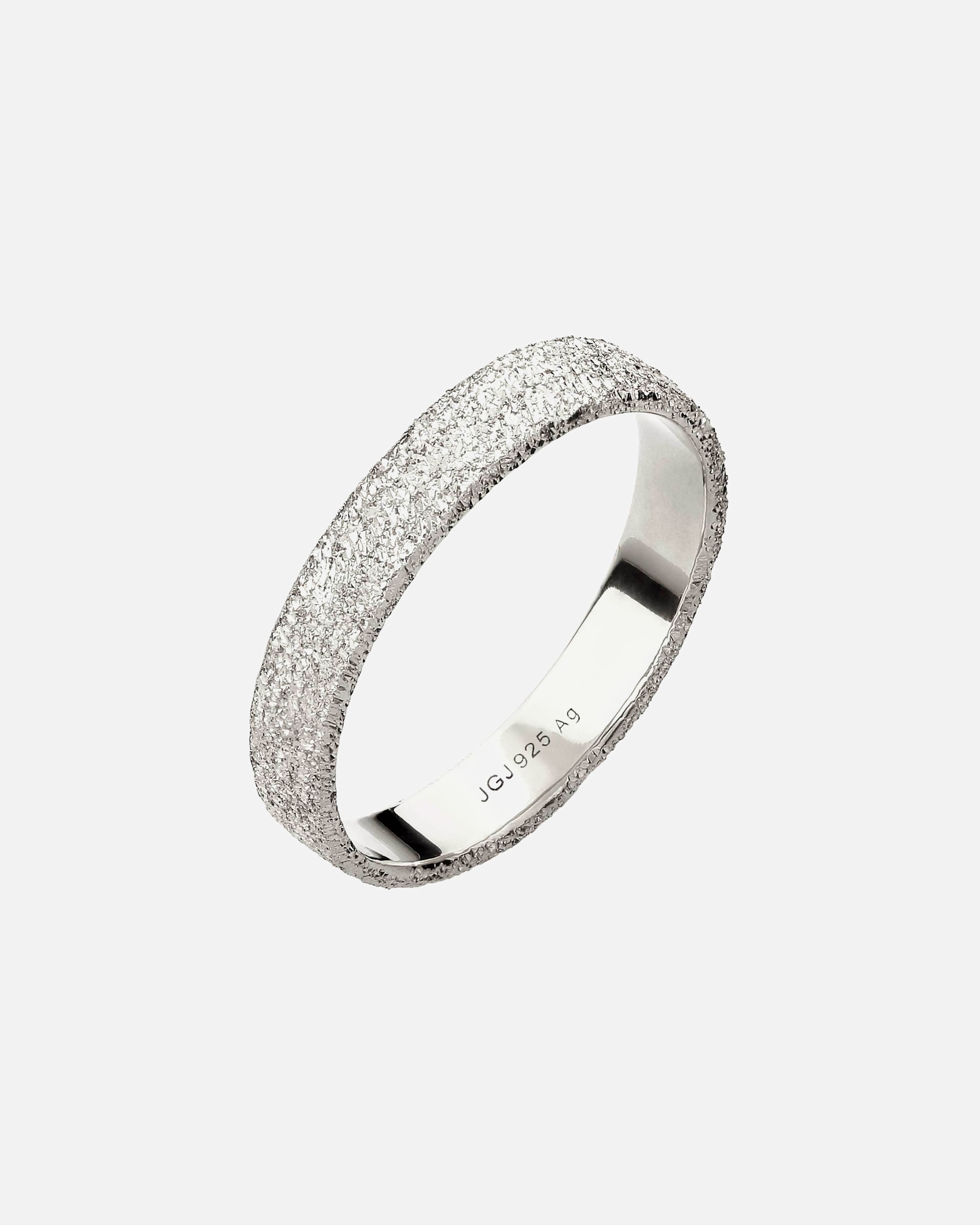 Ring für Männlich KUZZOI Bandring Strukturiert 925 Sterling Silber 54