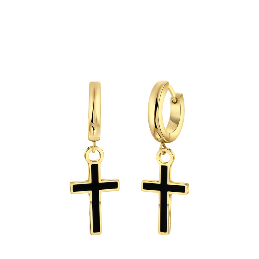 Lucardi Ohrringe Stahl - goldfarbig Damen