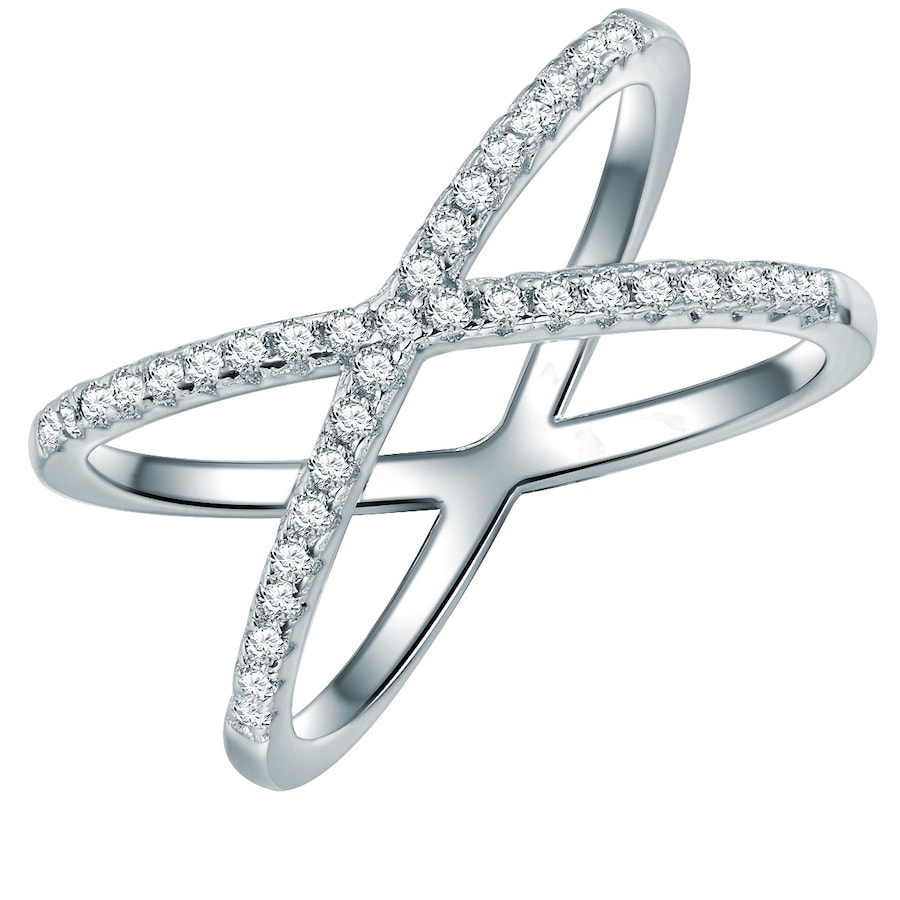 Lulu & Jane Ring Sterling Silber Zirkonia in 56 Damen