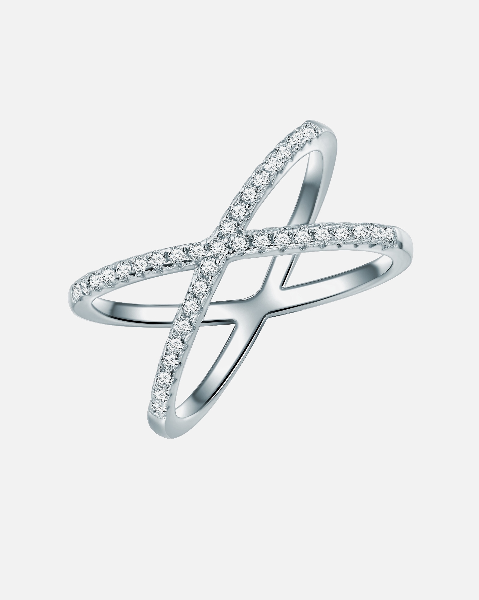 Ring für Weiblich Lulu & Jane Ring Sterling Silber Zirkonia in Silber 52