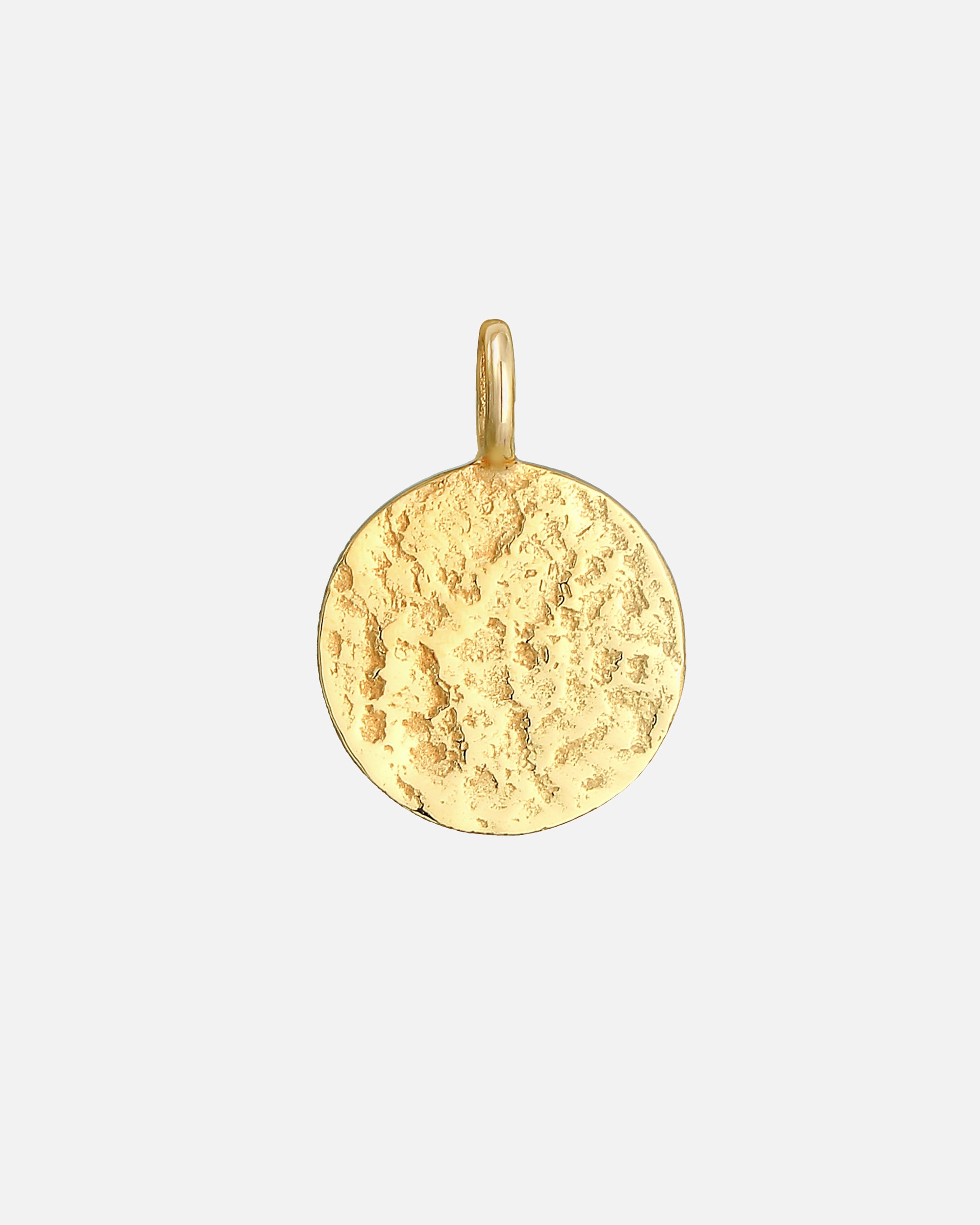 Schmuckanhänger für Weiblich Elli Plättchen Disc Organic Struktur 925 Silber goldfarben