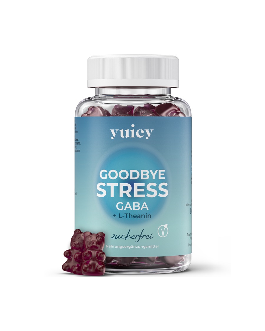 yuicy Goodbye Stress – Gummies für Ruhe & Entspannung mit GABA L-Theanin 135 g