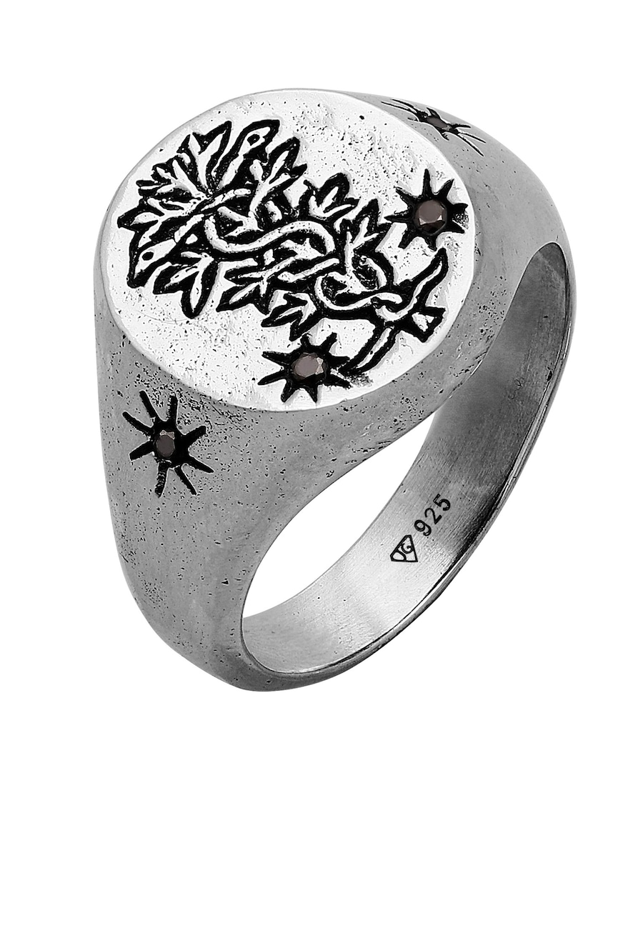 Haze & Glory Siegelring - Antidote mit Onyx 925 Silber 58 Herren