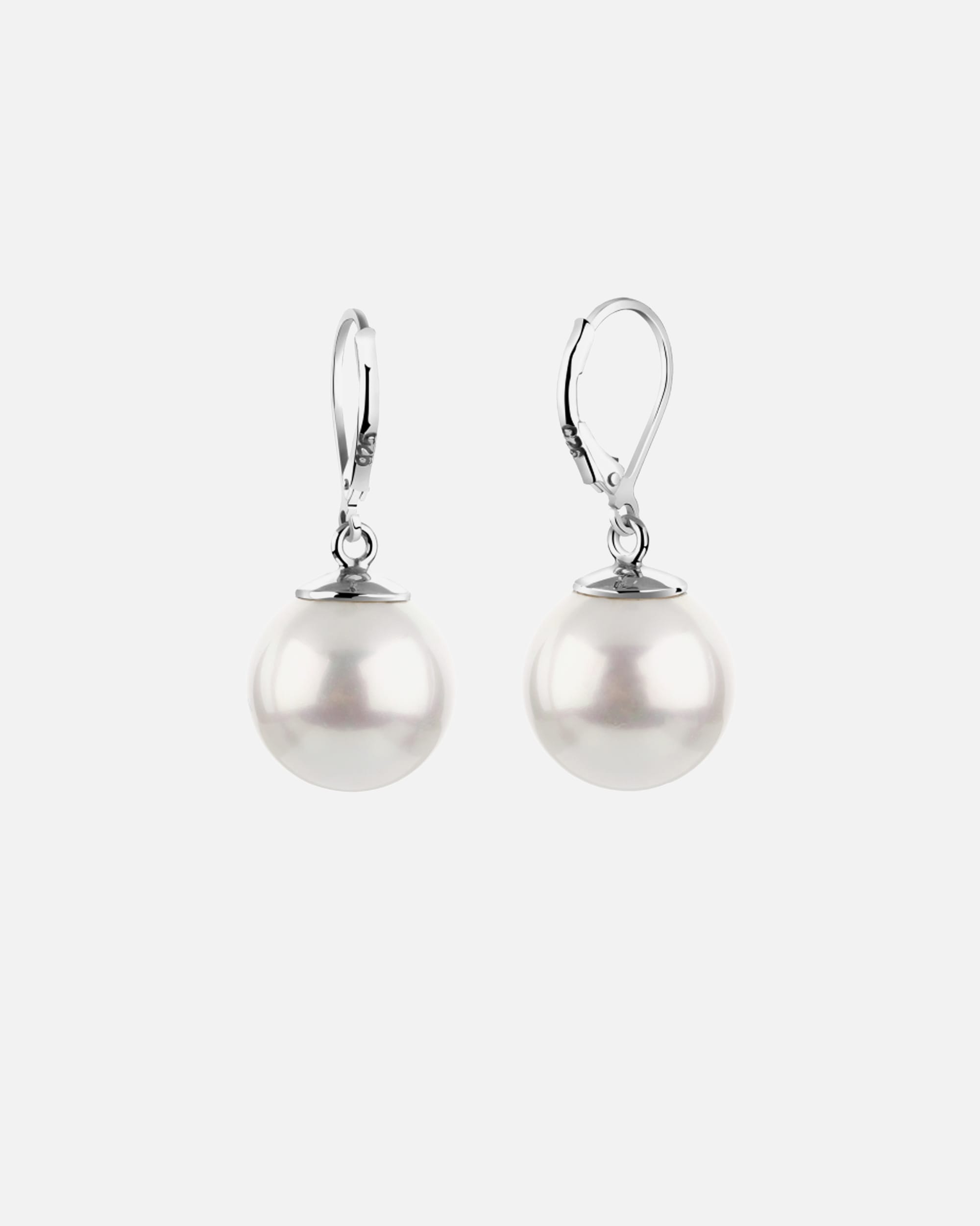 Ohrringe für Weiblich Nenalina Basic Muschelkernperle Klassisch 925 Silber OneSize