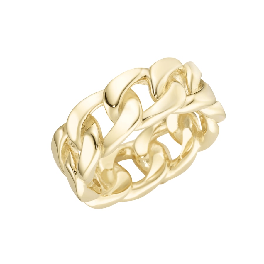 Giorgio Martello Milano Ring Panzerketten-Design, Silber 925 56 Gold Damen