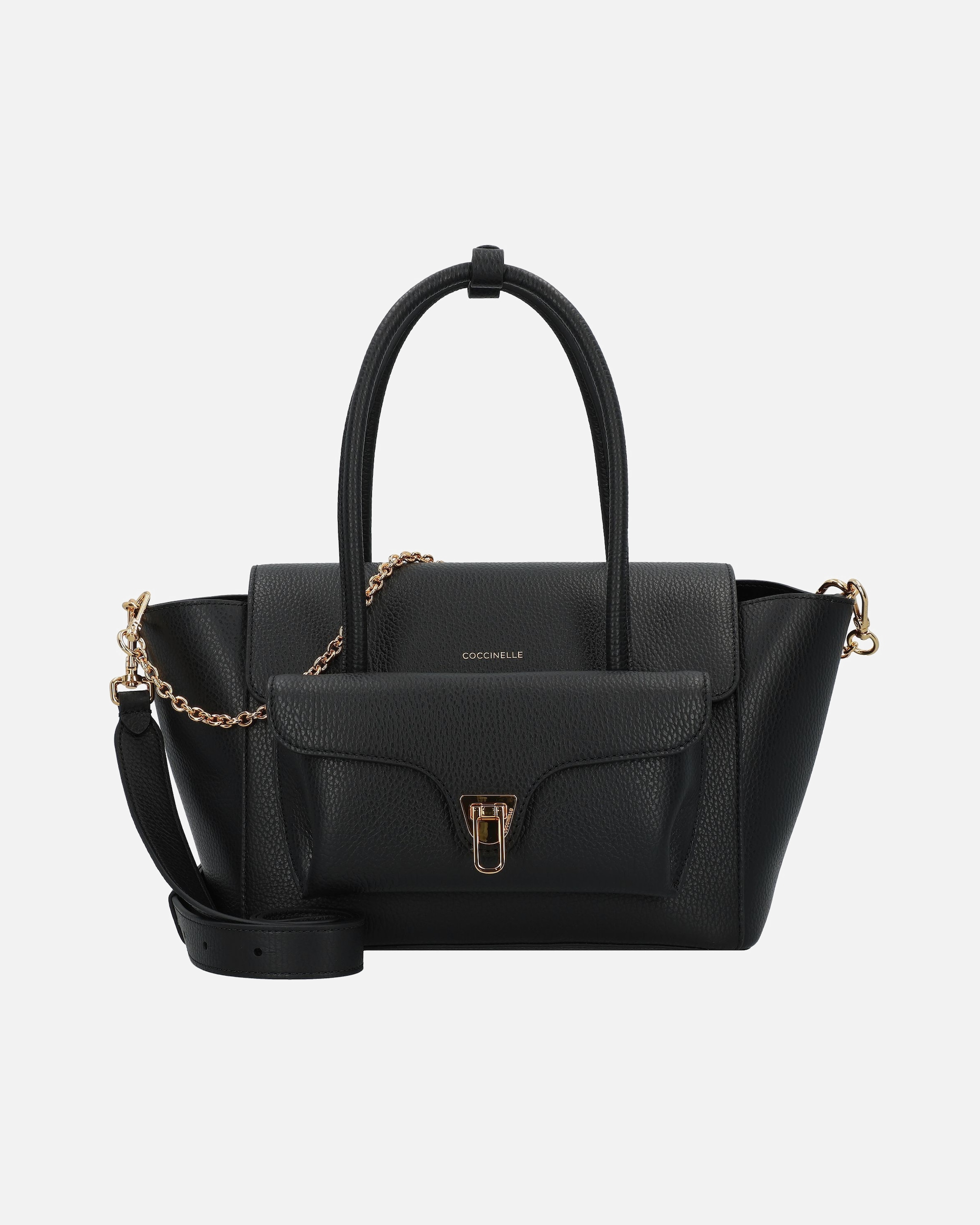 Tasche für Weiblich Coccinelle Double Beat Schultertasche noir