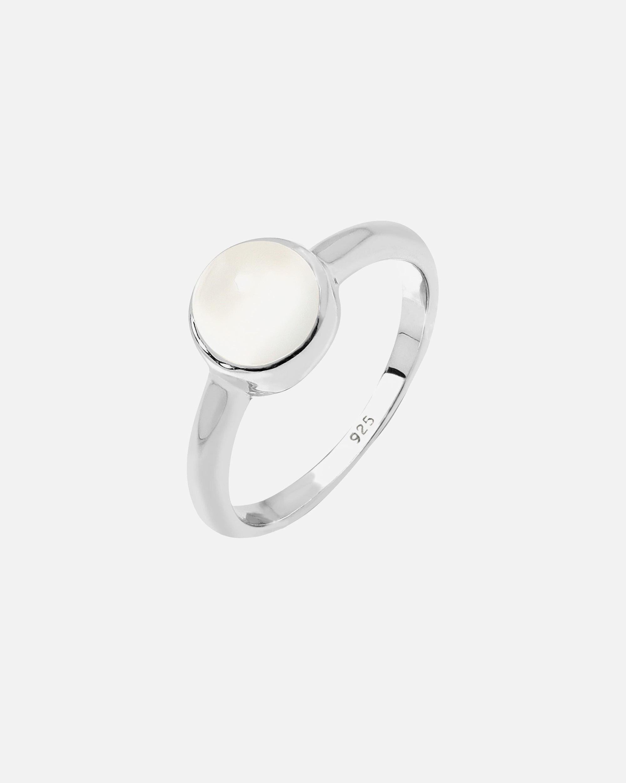 Ring für Weiblich Elli Trend Bandring Mondstein Edelstein 925 Silber 60