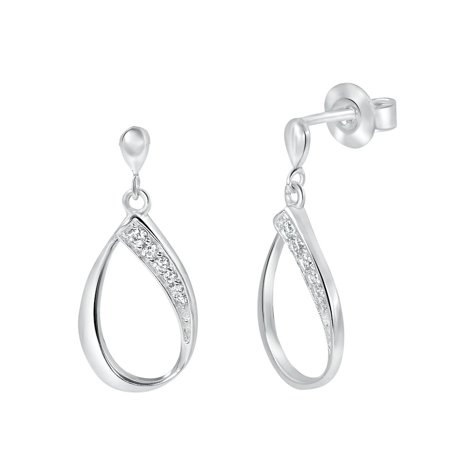 Lucardi Ohrringe 925 Silber - silbern Damen