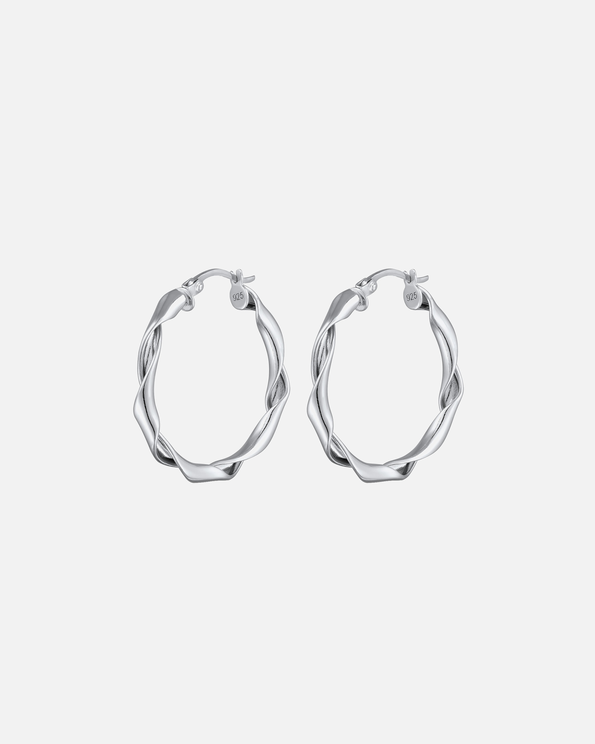 Ohrringe für Weiblich Elli Creolen Damen Twisted Look 925 Silber silberfarben