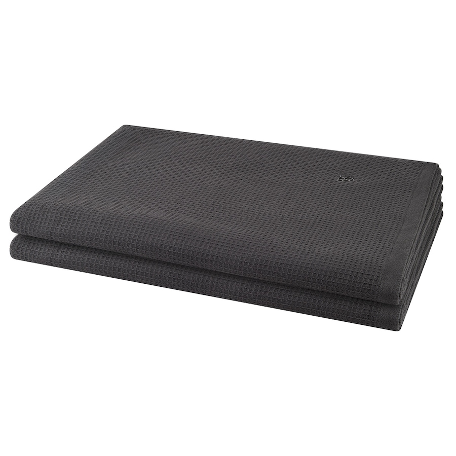 ROSS Saunatuch-Set Pique (2er Set) Anthrazit Schwarz