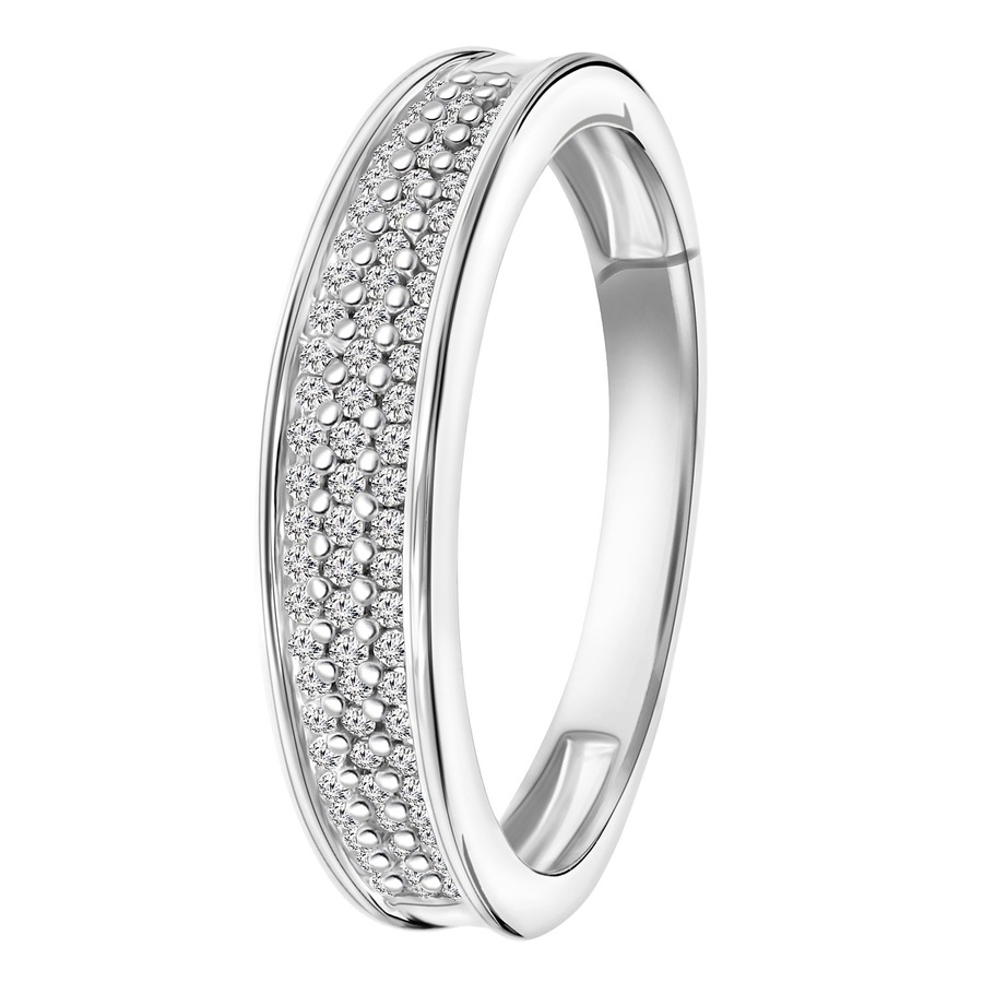 Lucardi Ringe 585 Gold Silber - 49mm Damen