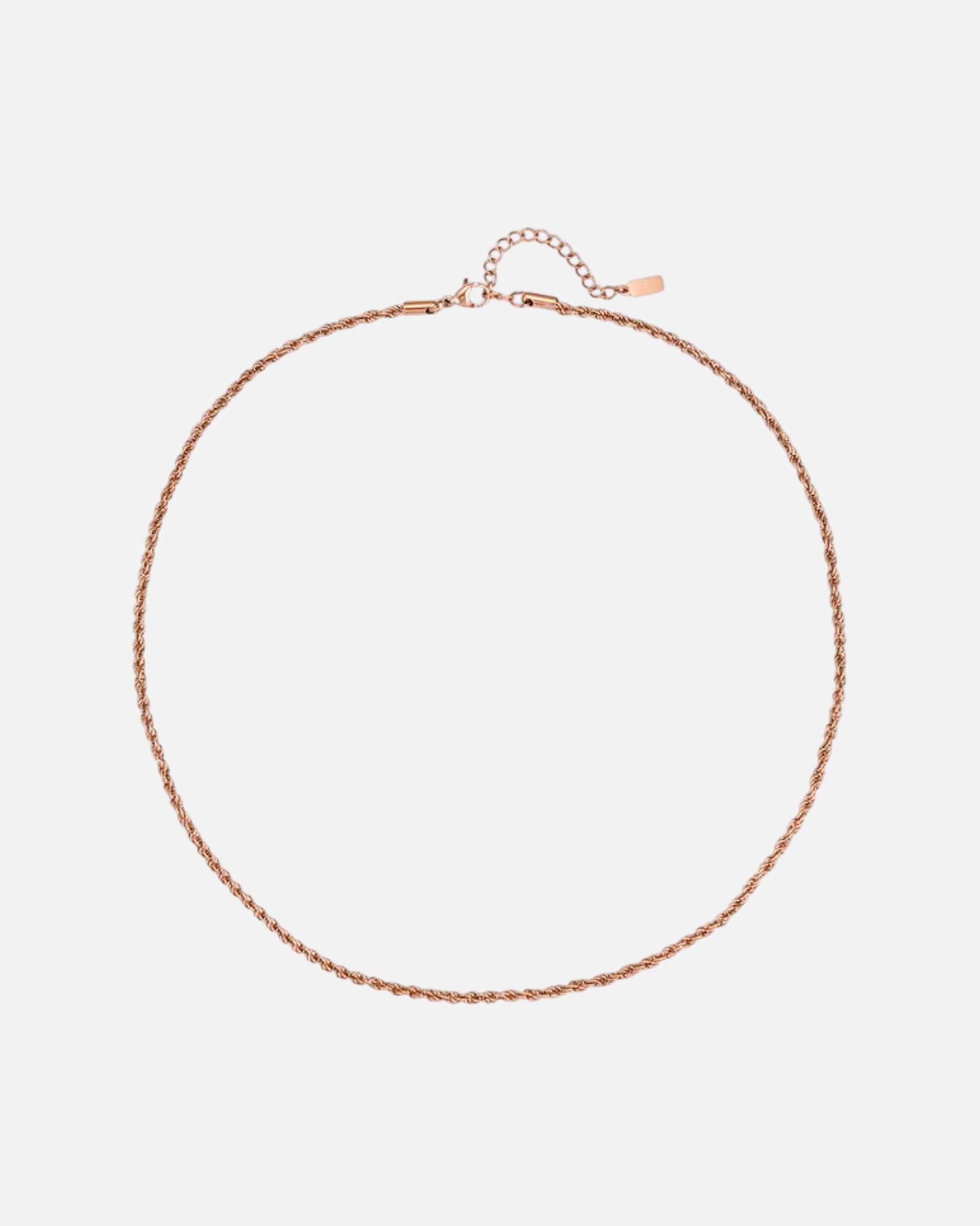 Halskette für Männlich Hey Happiness Default Brand Line Klassische Kordelkette aus Edelstahl Rosegold