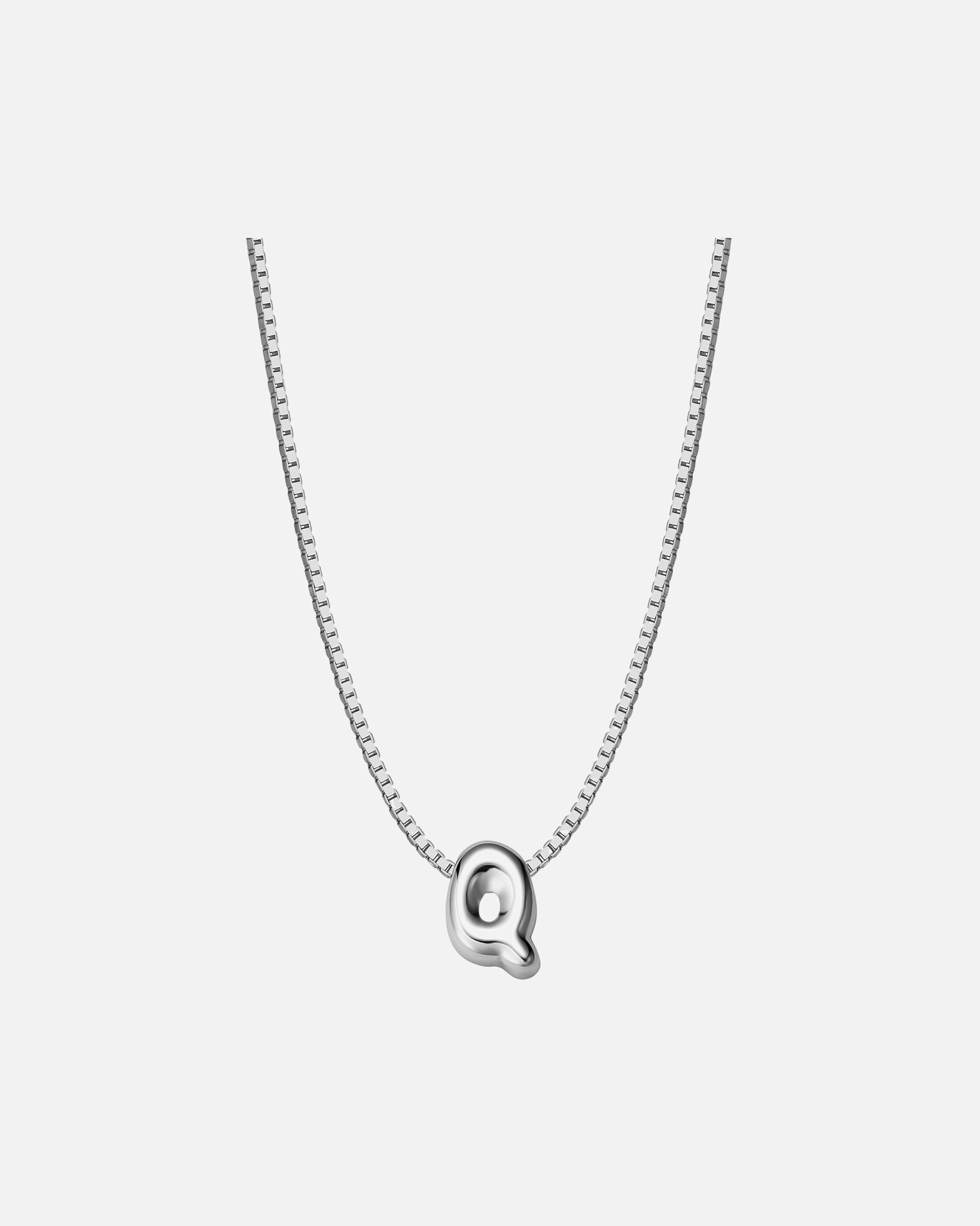 Halskette für Weiblich Glanzstücke München Halskette Buchstabe Q aus Sterling Silber in silber 40,0 cm Basiskette + 5,0 cm Verlängerung