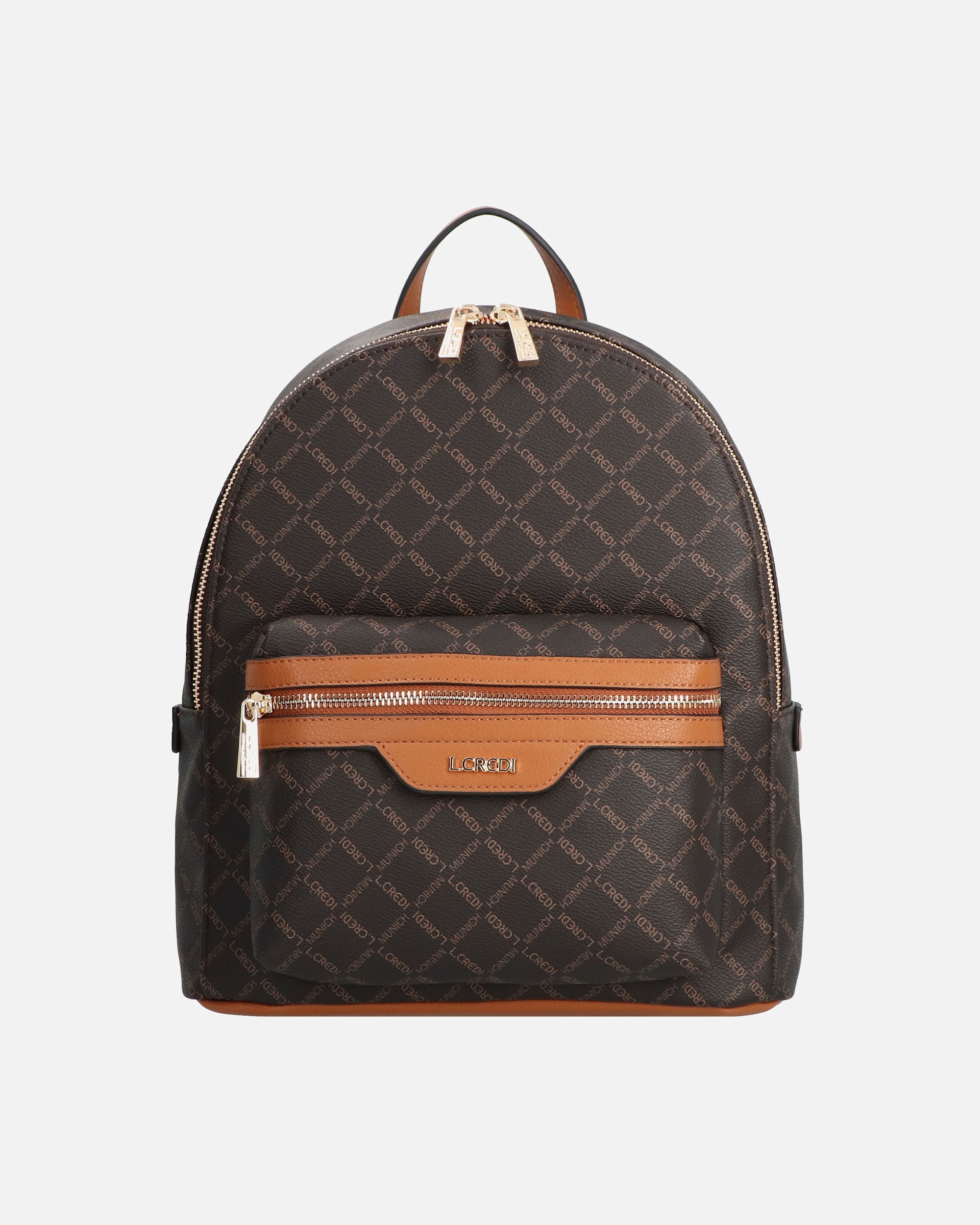 Rucksack für Weiblich L.CREDI Filiberta City-Rucksack braun