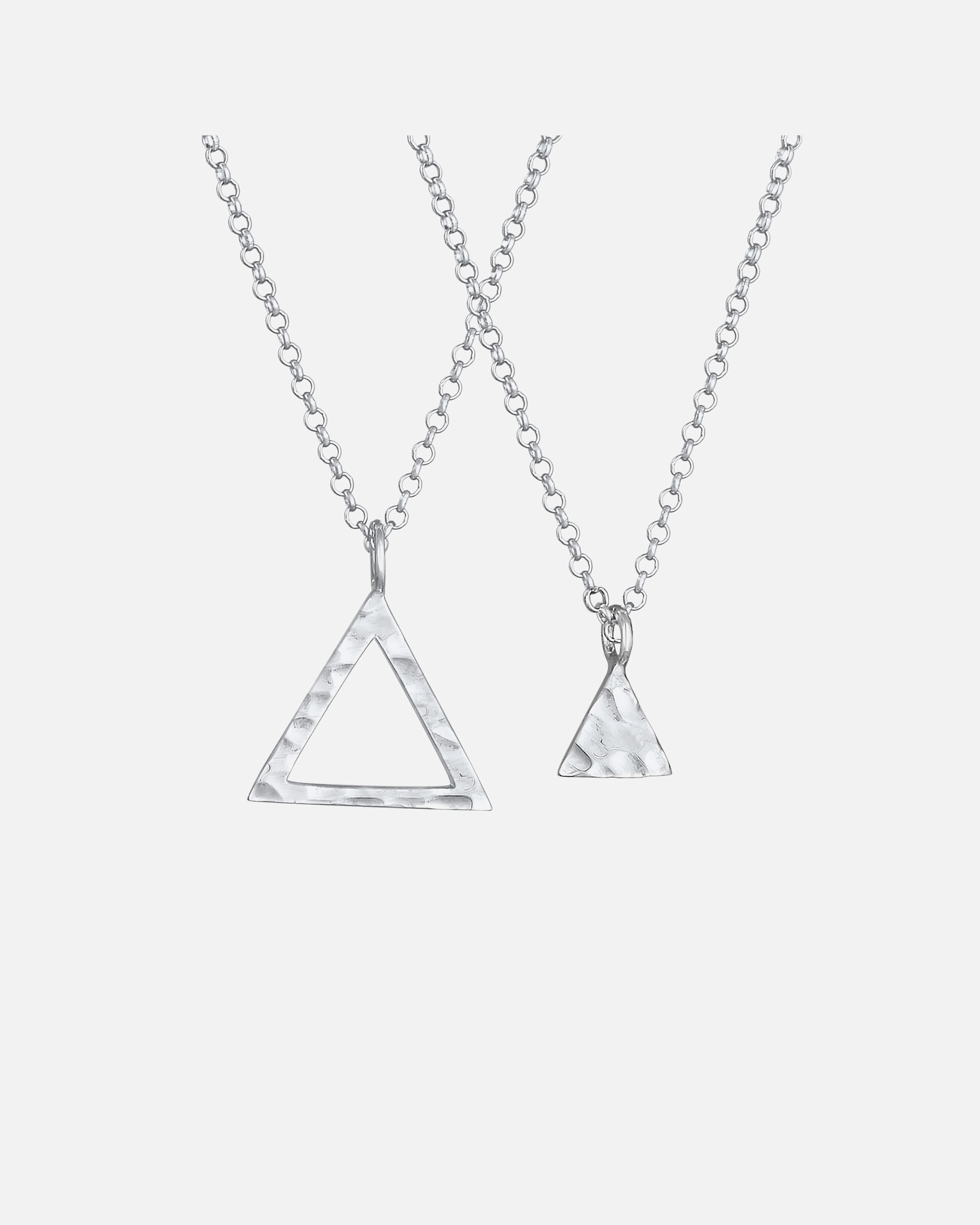 Halskette für Weiblich Elli Partnerkette Dreieck Triangel Geo Style 925 Silber 42