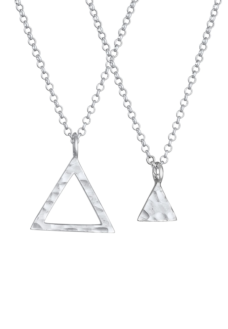 Elli Partnerkette Dreieck Triangel Geo Style 925 Silber 42 Damen