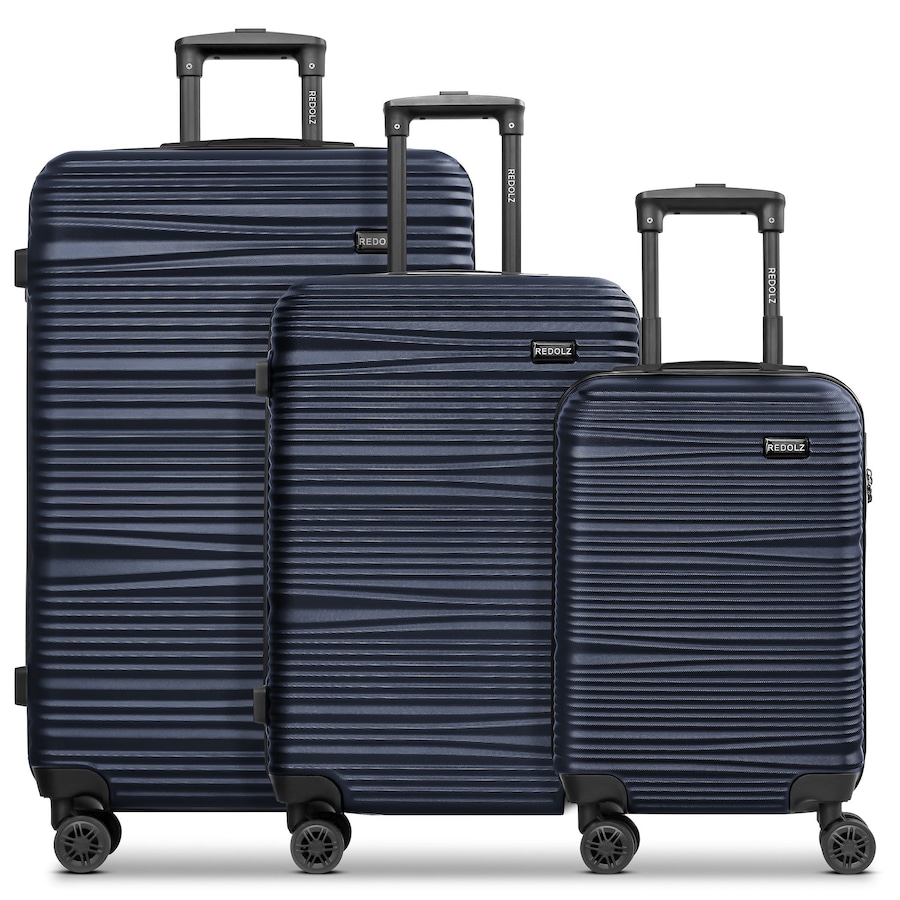 Redolz Essentials 16 3-SET 4 Rollen Kofferset 3-teilig dark-Blue Schwarz Herren