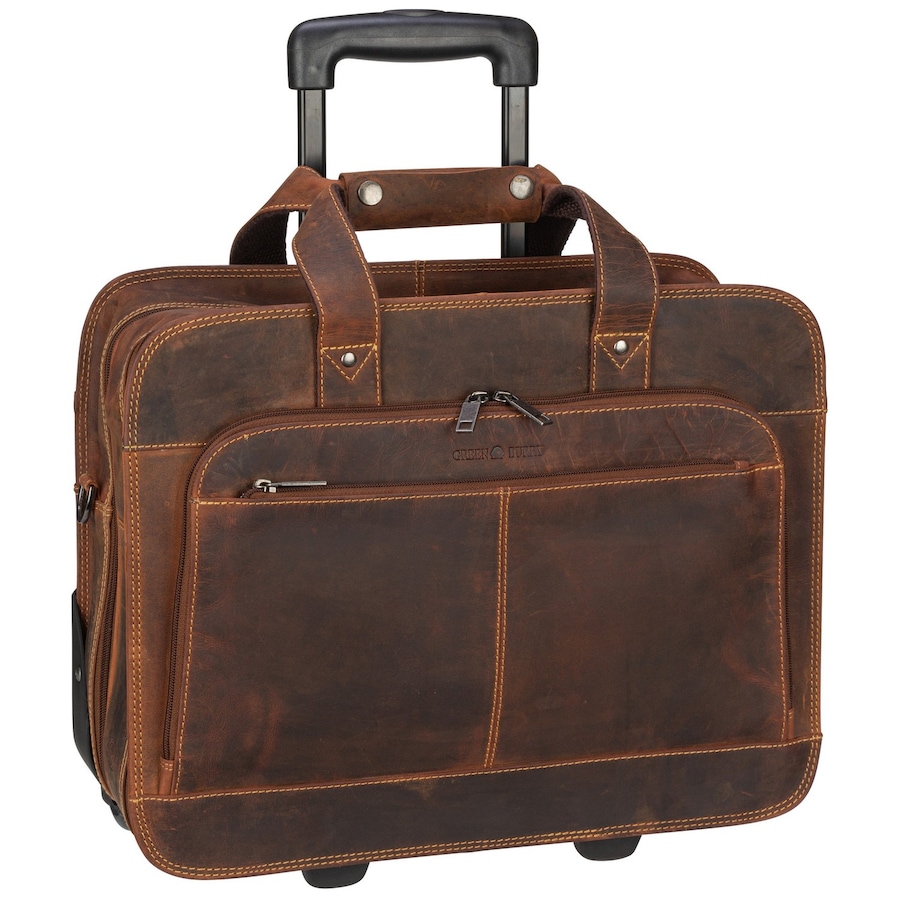 Greenburry Pilotenkoffer Vintage Sattelbraun Braun Herren