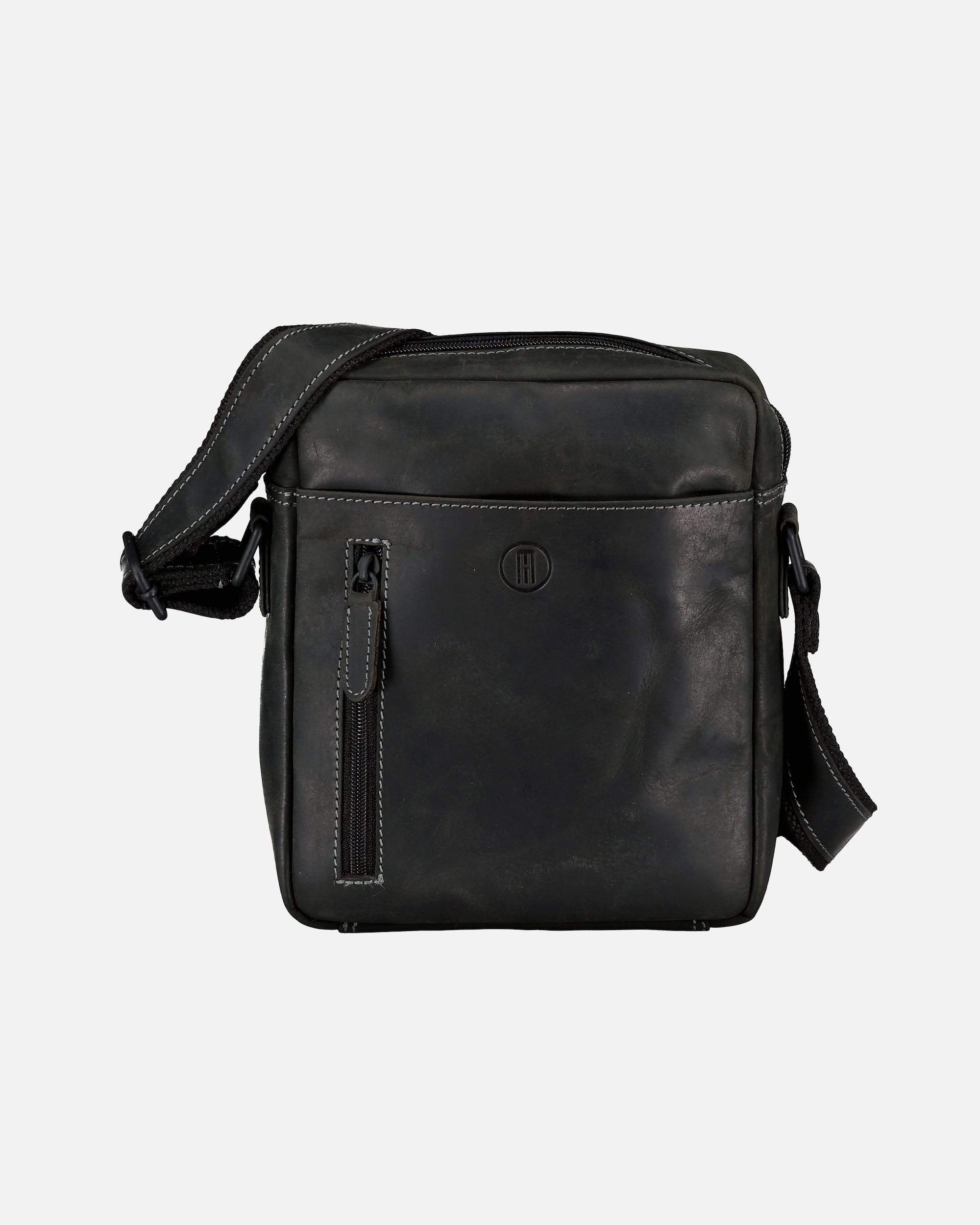 Umhängetasche für Männlich Hausfelder Manufaktur Umhängetasche Huntsville Hakon Schwarz