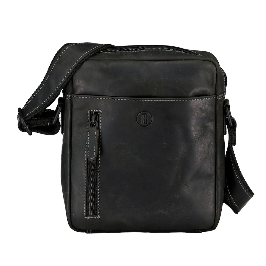 Hausfelder Manufaktur Umhängetasche Huntsville Hakon Schwarz Herren