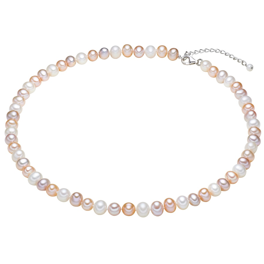 Valero Pearls Perlen-Kette aus Sterling Silber in silber mit Süßwasser-Zuchtperle 40 cm + 5 Damen