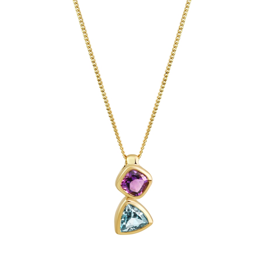 Fascination by Ellen K. Halskette 375/- Gold Amethyst lila 42/45cm Damen