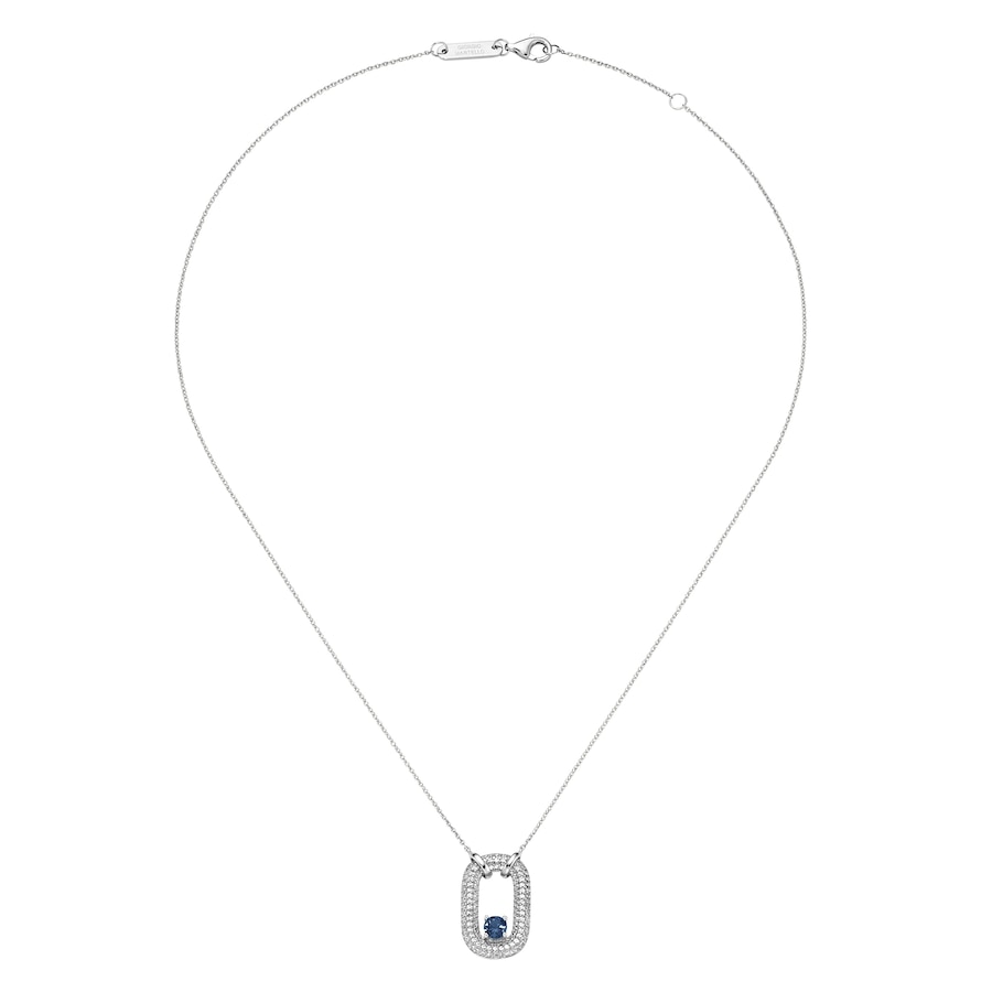 Giorgio Martello Milano Collier mit Zirkonia und Kristallstein, Silber 925 silber Blau