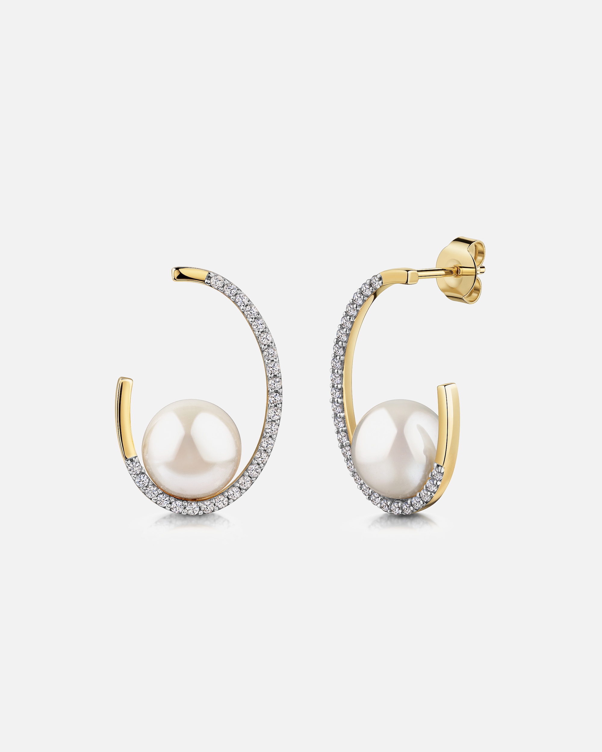 Ohrringe für Weiblich Fascination by Ellen K. Ohrstecker 585/- Gold Weißtopas weiß mehrfarbig