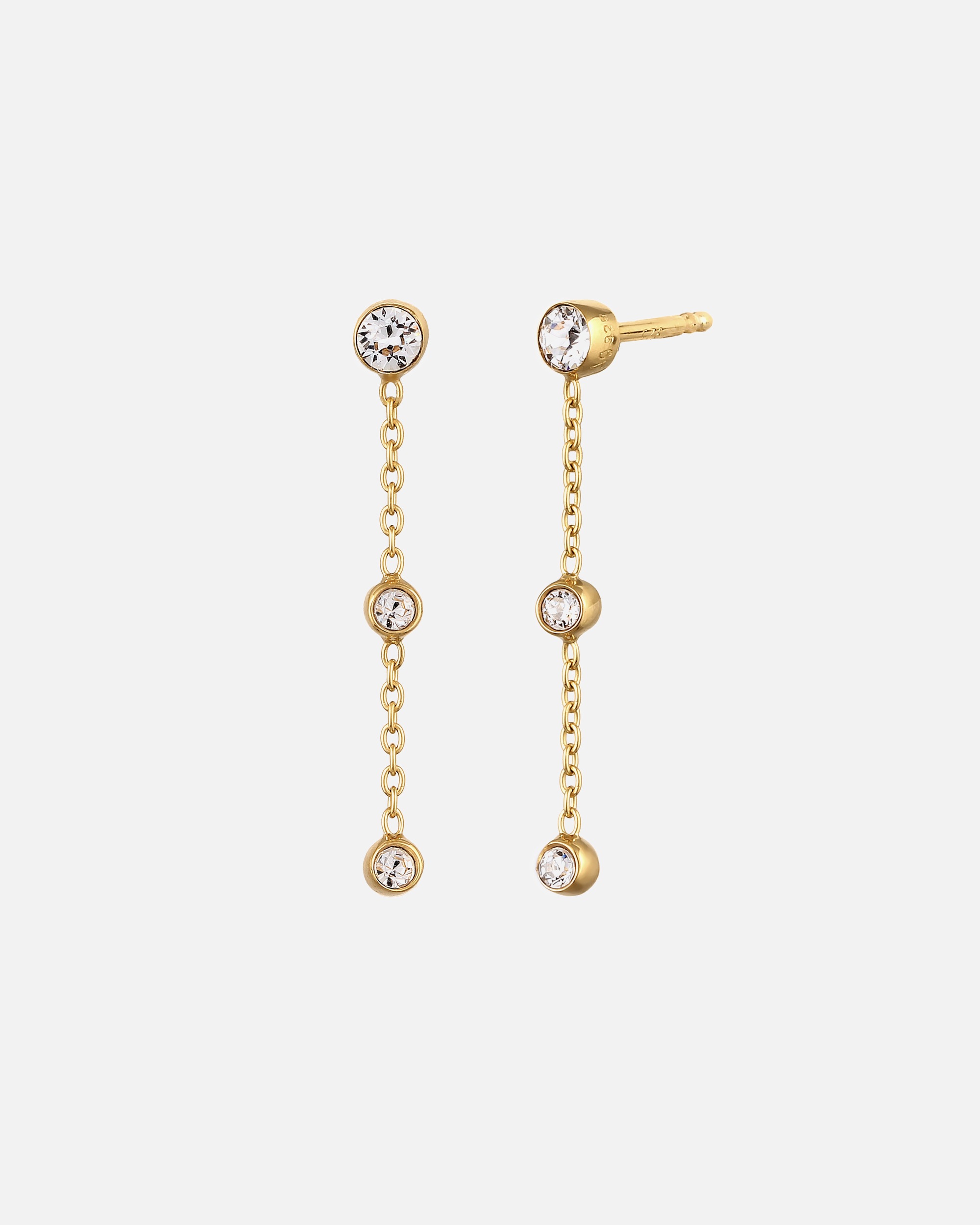Ohrringe für Weiblich Elli Ohrstecker Ohrhänger 925 Sterling Silber, mit Kristallen von Swarovski® goldfarben