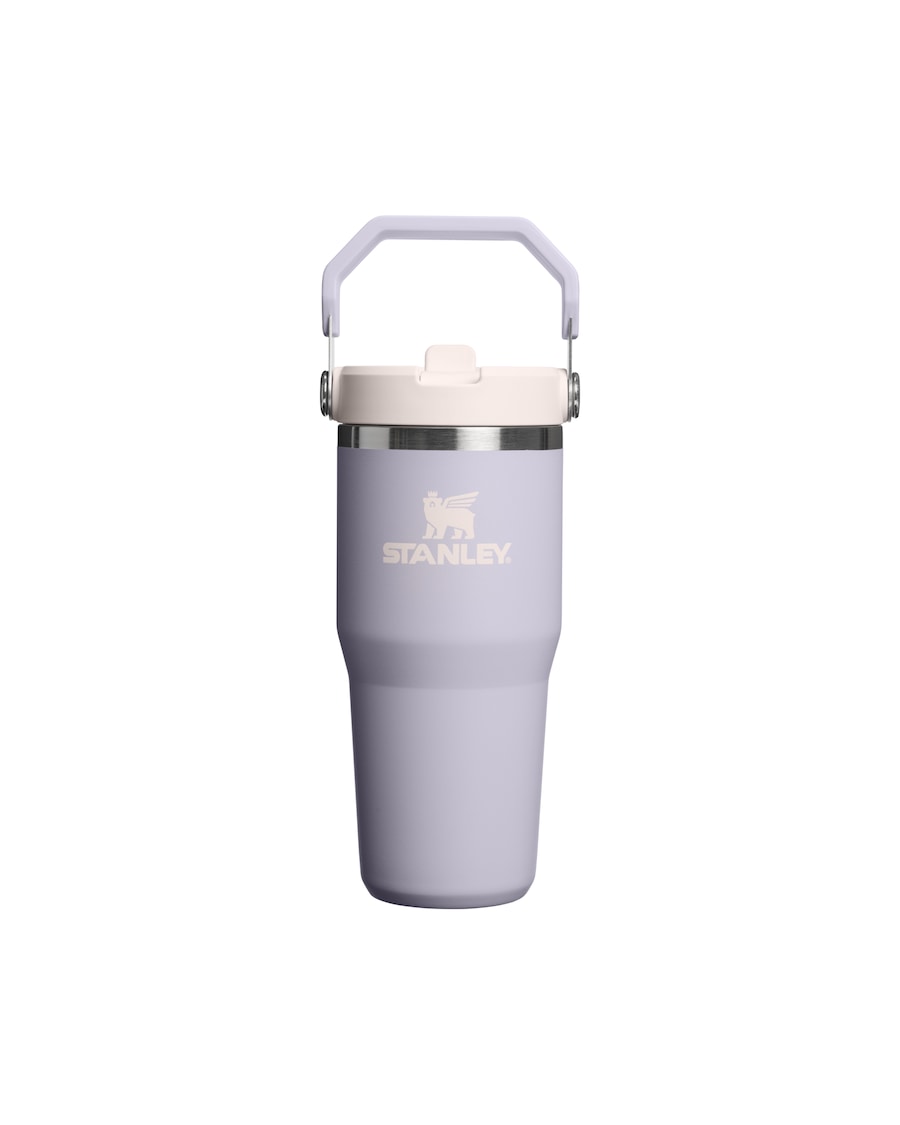 Stanley 1913 Thermobecher - 0,41L IceFlow FLIP STRAW BOTTLE 2.0 Purple Dust Silber
