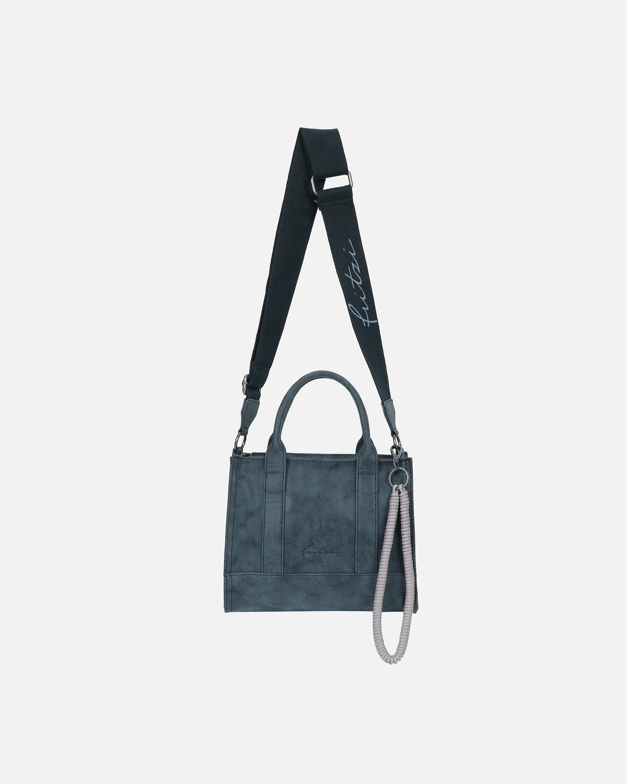 Handtasche für Unisex Fritzi aus Preußen Henkeltasche Fritzi SquareN mit abnehmbarem Schlüsselband blau
