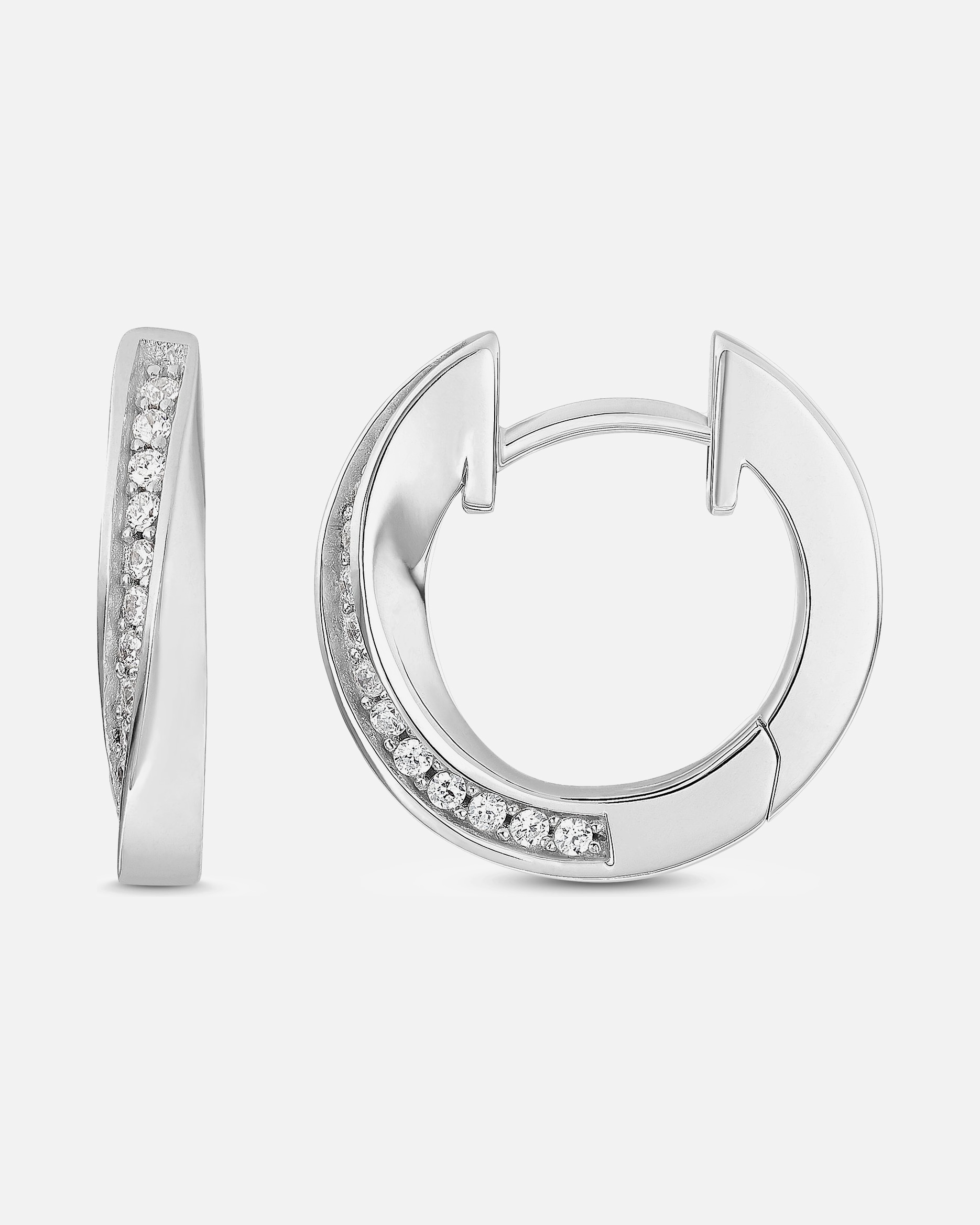 Creolen für Weiblich Jette Creolen 925er Silber rhodiniert One Size