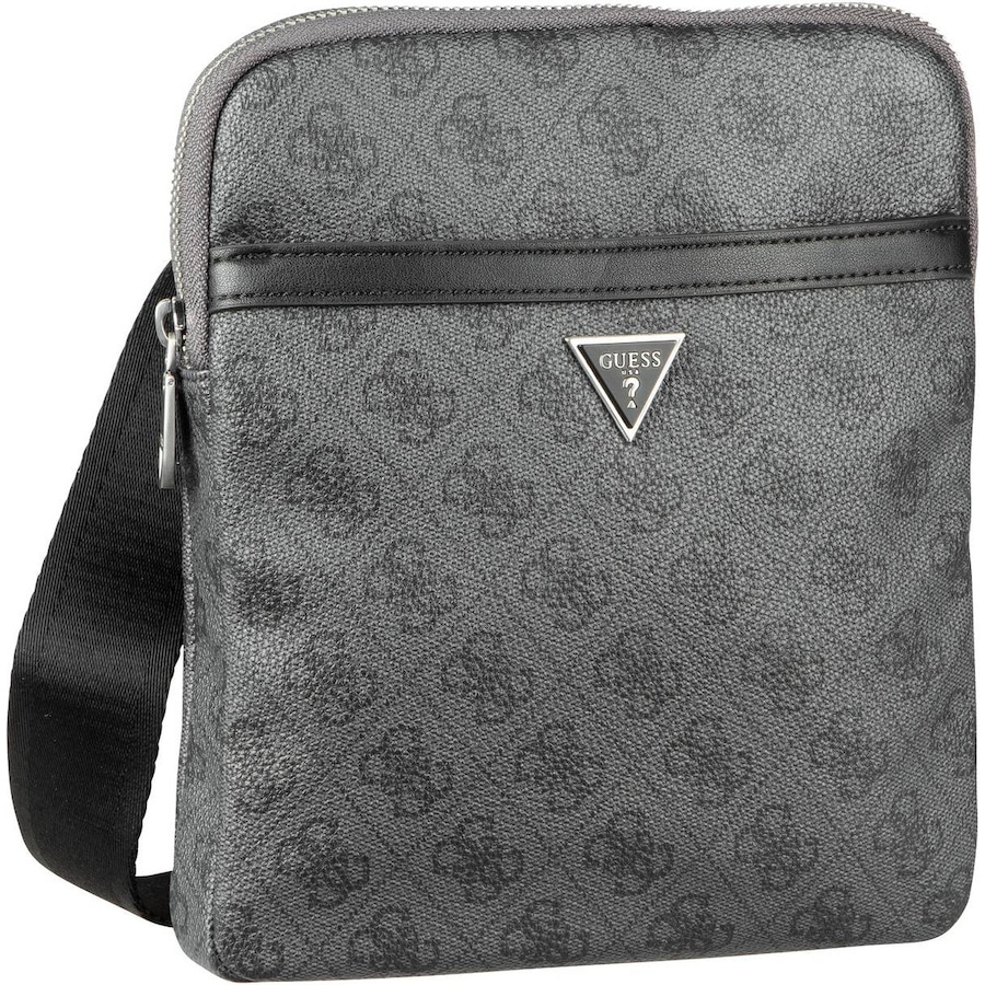 Guess Umhängetasche Milano Eco Grain Double Flat Smart Black Schwarz Herren