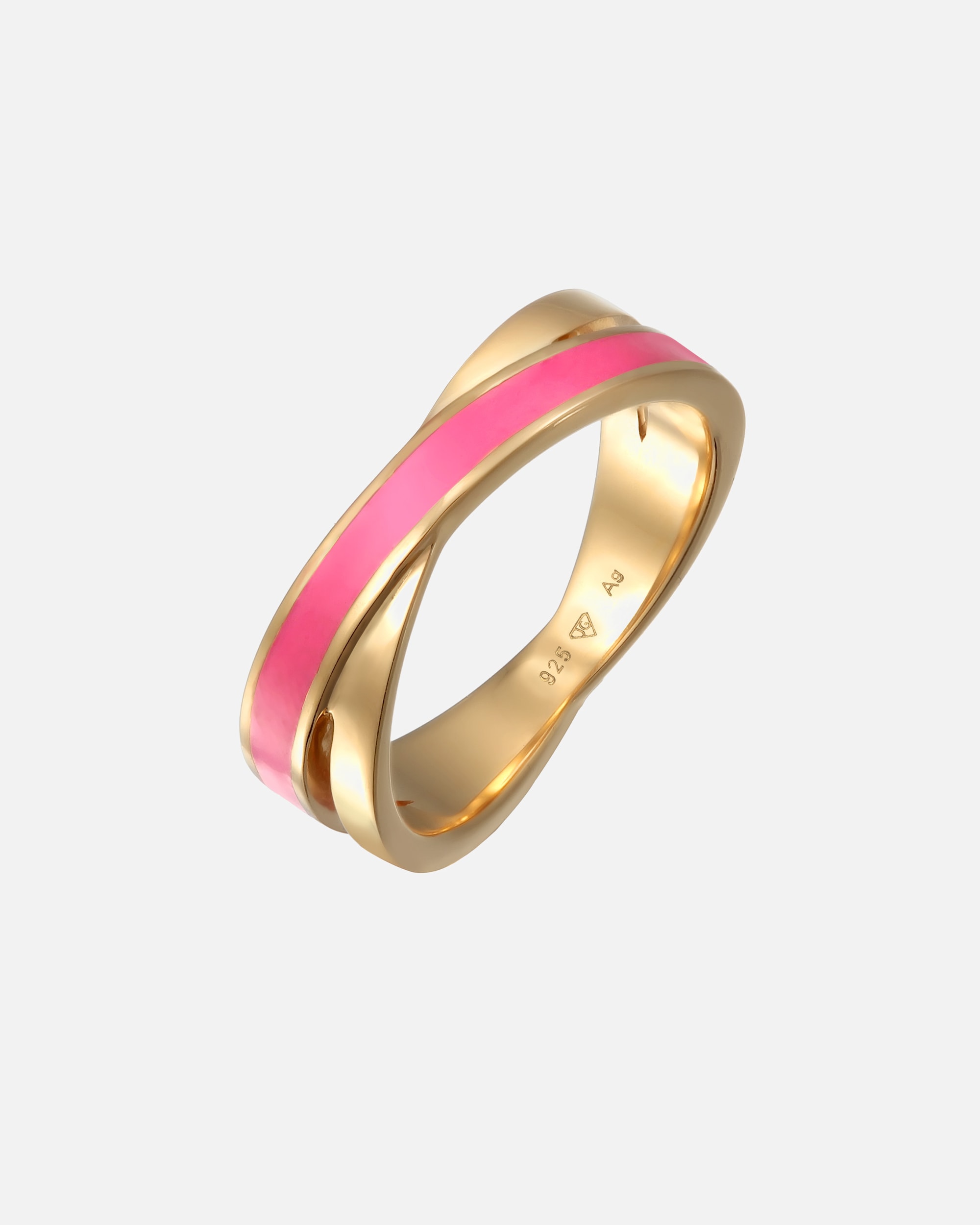 Ring für Weiblich Elli Wickelring Emaille 925 Sterling Silber 56