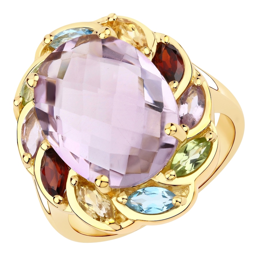 Rafaela Donata Ring Sterling Silber Amethyst in Gelbgold 52 Damen