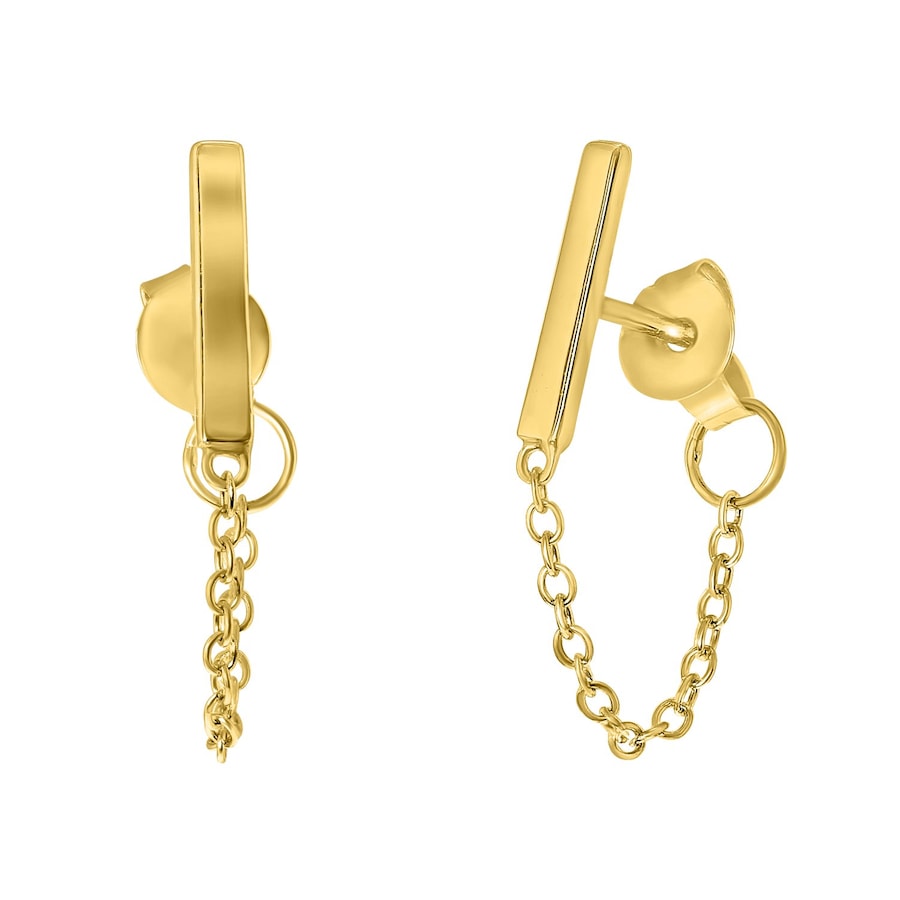 Lucardi Ohrringe 925 Silber Gold Damen