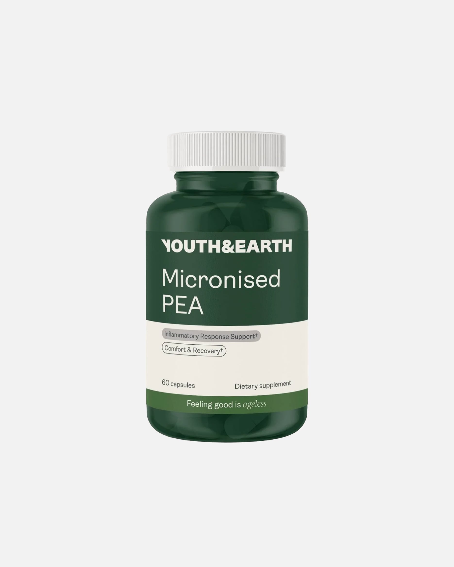 Nahrungsergänzungsmittel für Unisex Youth&Earth Default Brand Line PEA – körpereigenes Fettsäureamid mit Palmitoylethanolamid 60 Kapseln