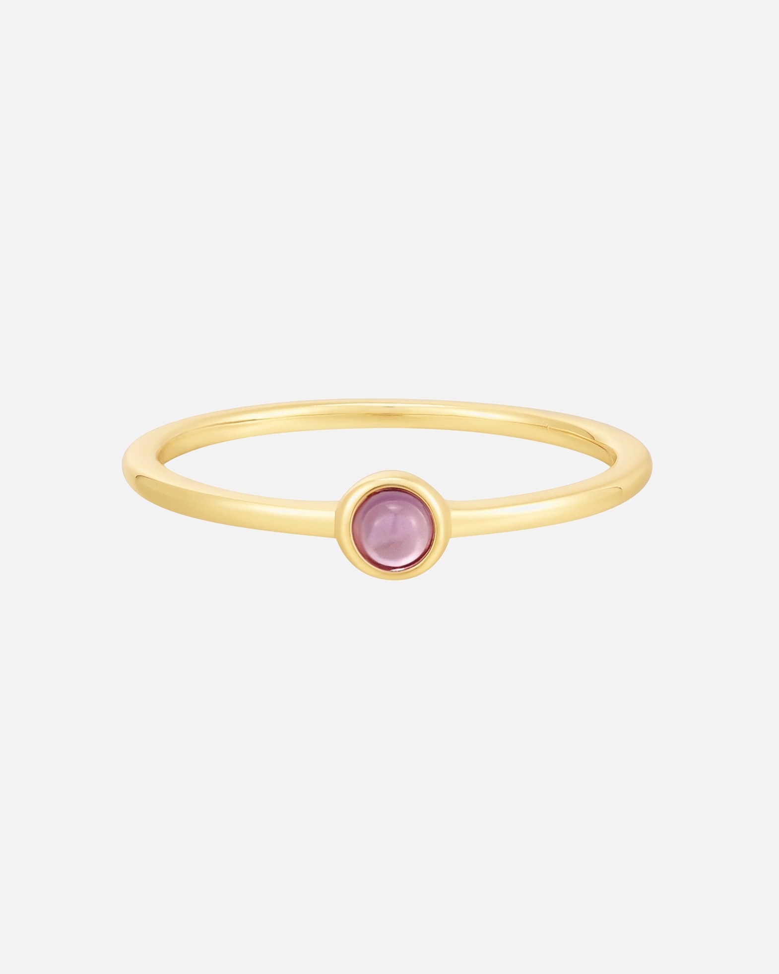 Ring für Weiblich Glanzstücke München Ring aus Sterling Silber in Gelbgold mit Amethyst 48