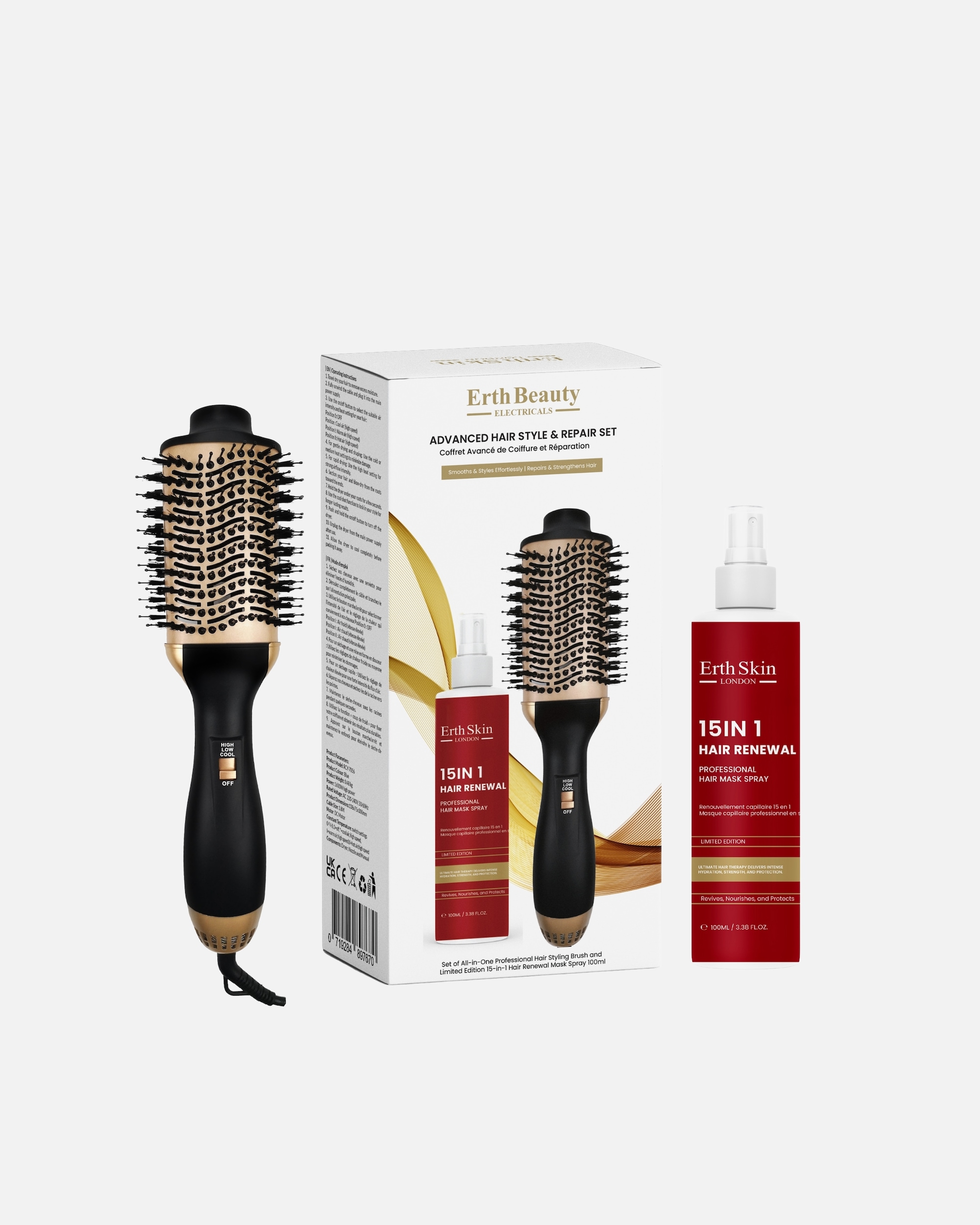 Hairstylingset für Weiblich ErthSkin London Ultimatives Haarstyling- und Reparaturset 1 Stück