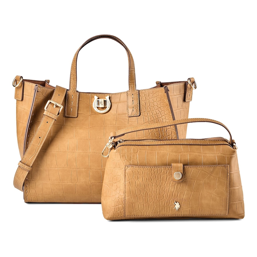 U.S. Polo Assn. Middleton Shopper amber crocco Braun Damen