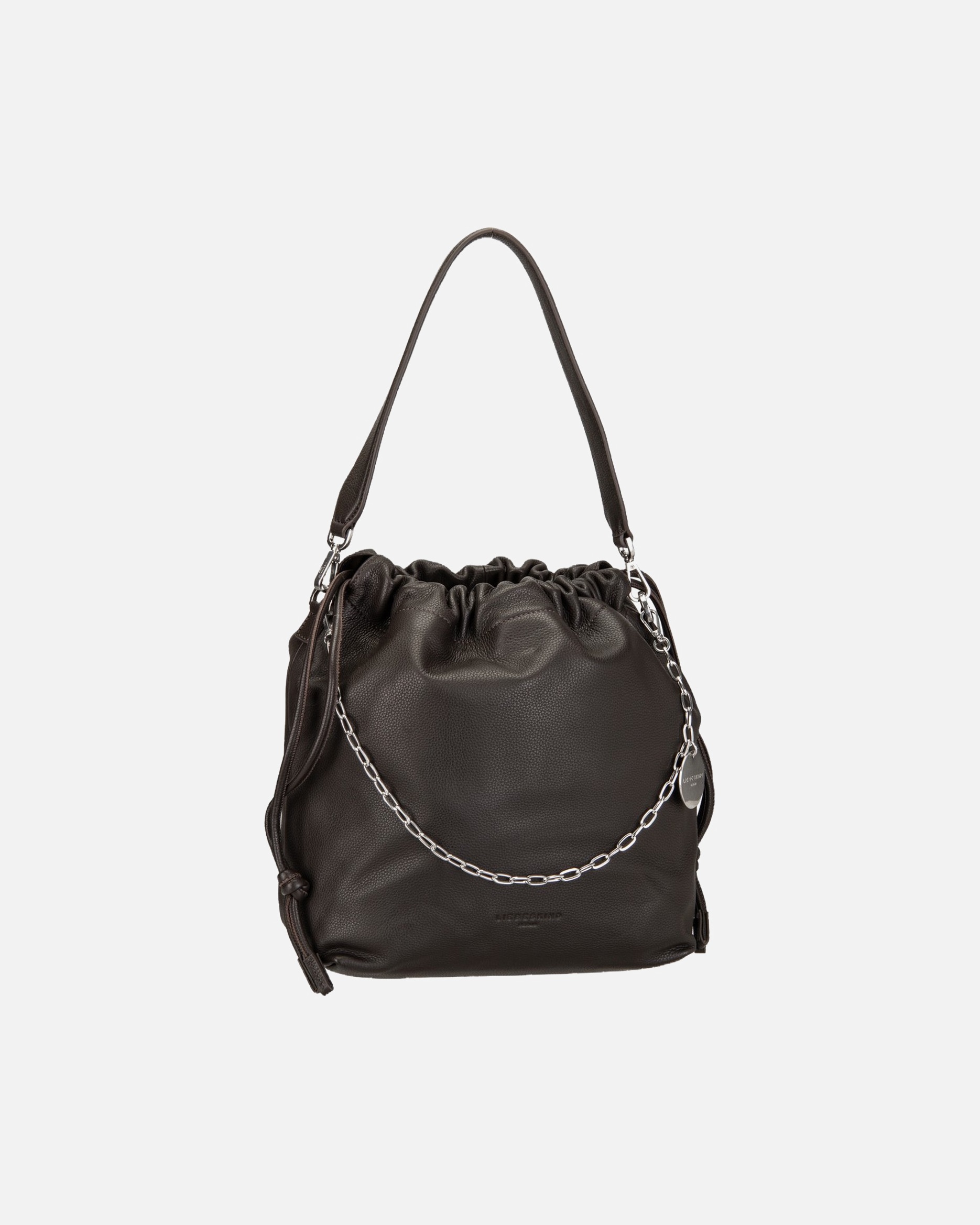 Handtasche für Weiblich Liebeskind Handtasche Lya II Hobo M Small Pebble Deep Soil