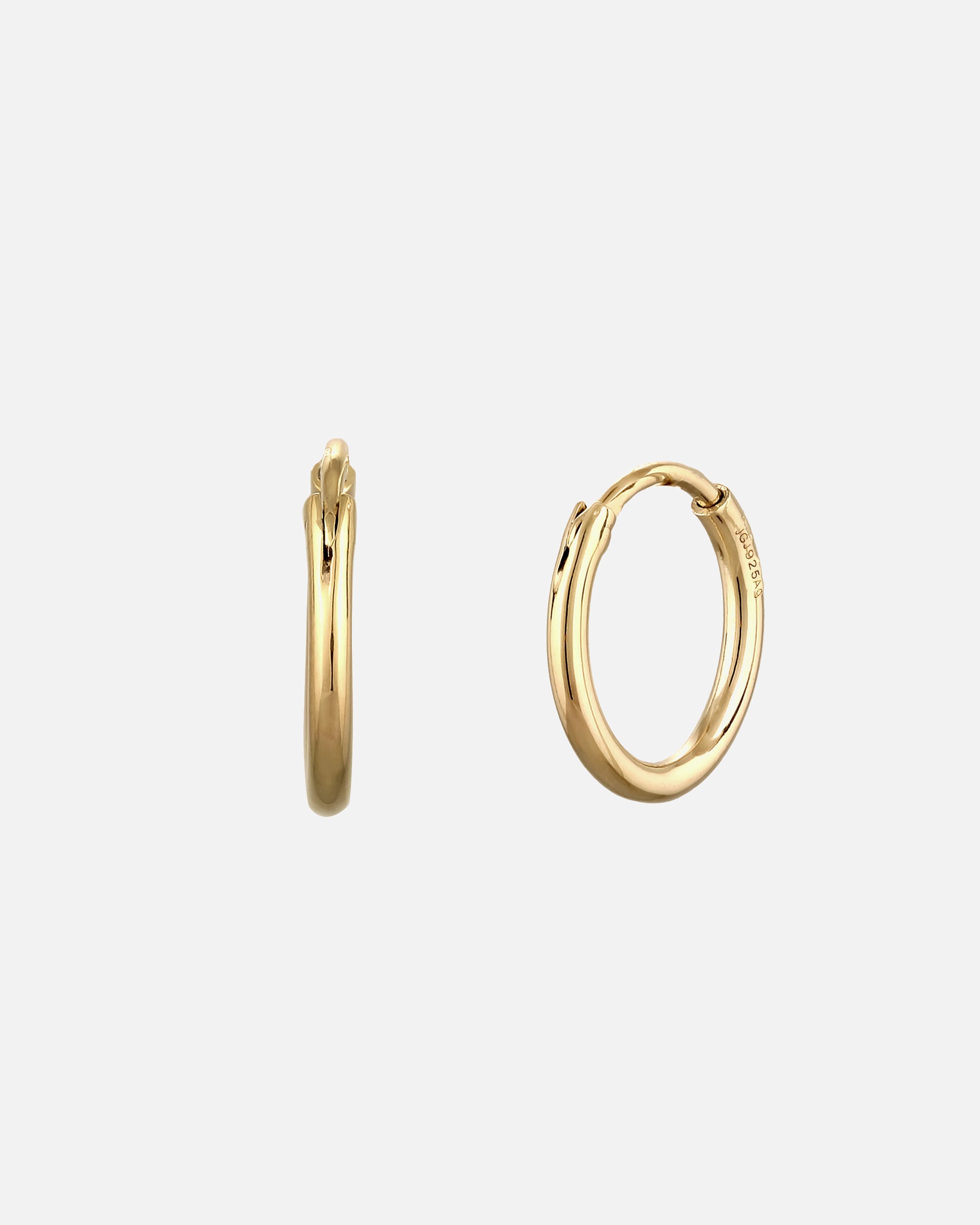 Ohrringe für Weiblich Elli Creolen Basic 925 Sterling Silber goldfarben