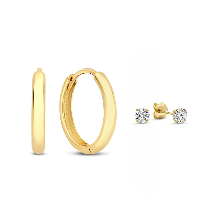 Isabel Bernard Cadeau d'Isabel 14 Karat | Gold Ohrringe Set IB90151 Damen