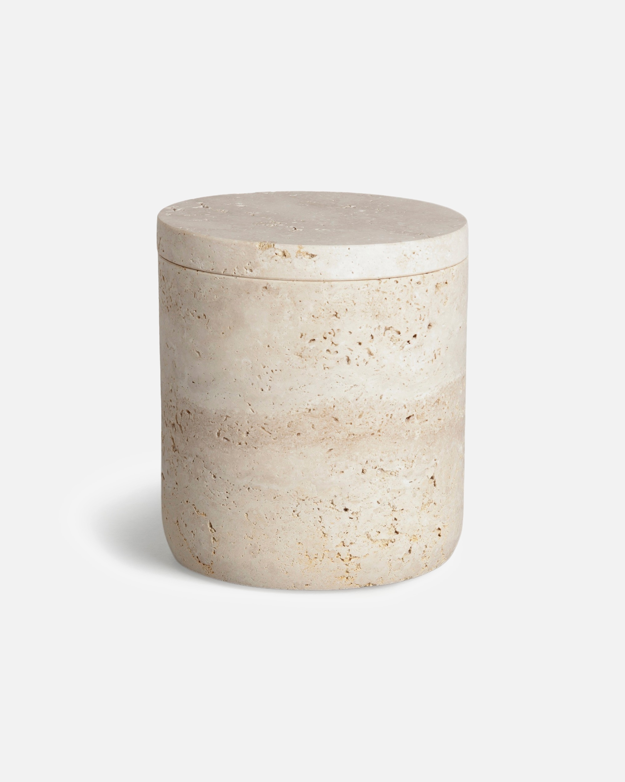Bad-Accessoire für Unisex Möve Dose Travertine Grace Ø 10 x 11 , Travertin Ø 10 x 11