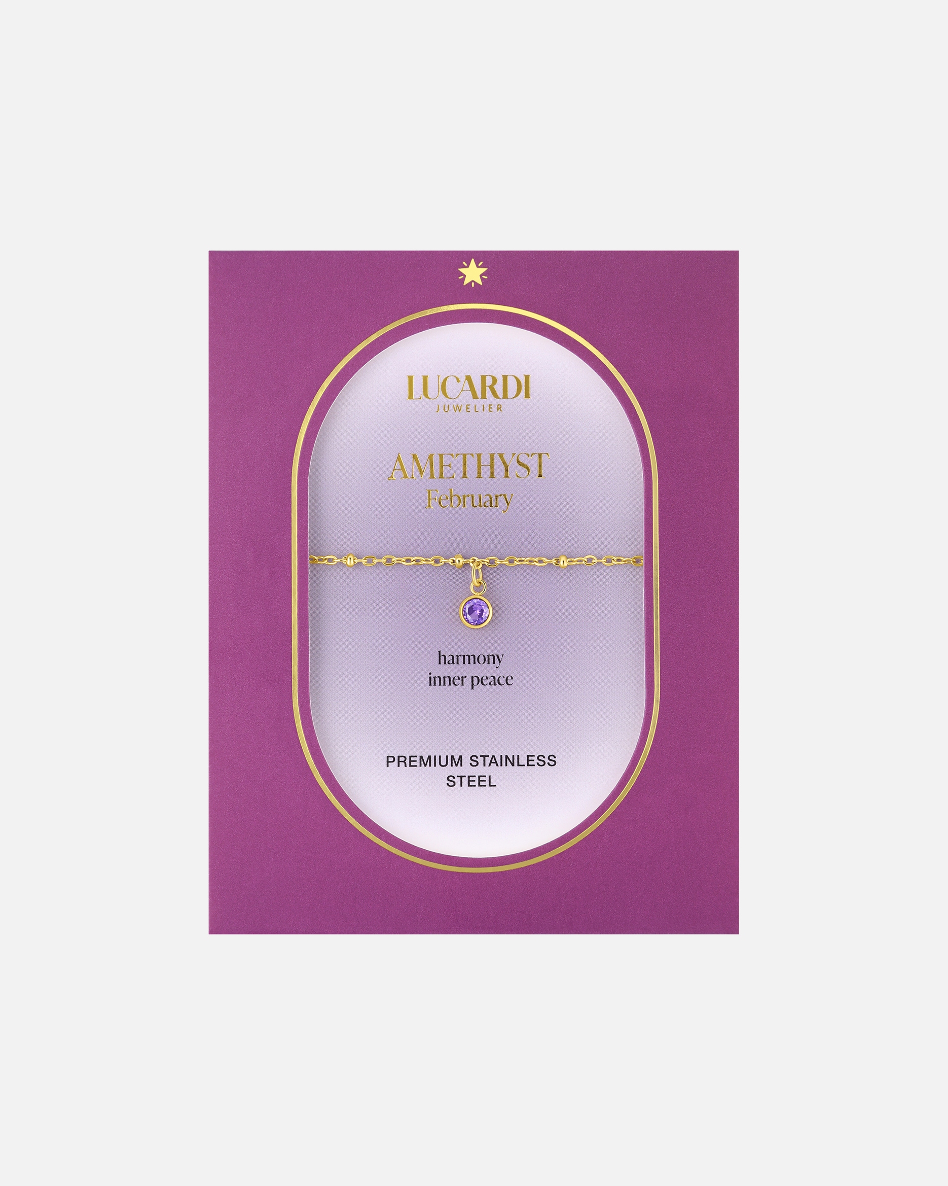 Armband für Weiblich Lucardi Armbänder Gold - Februar