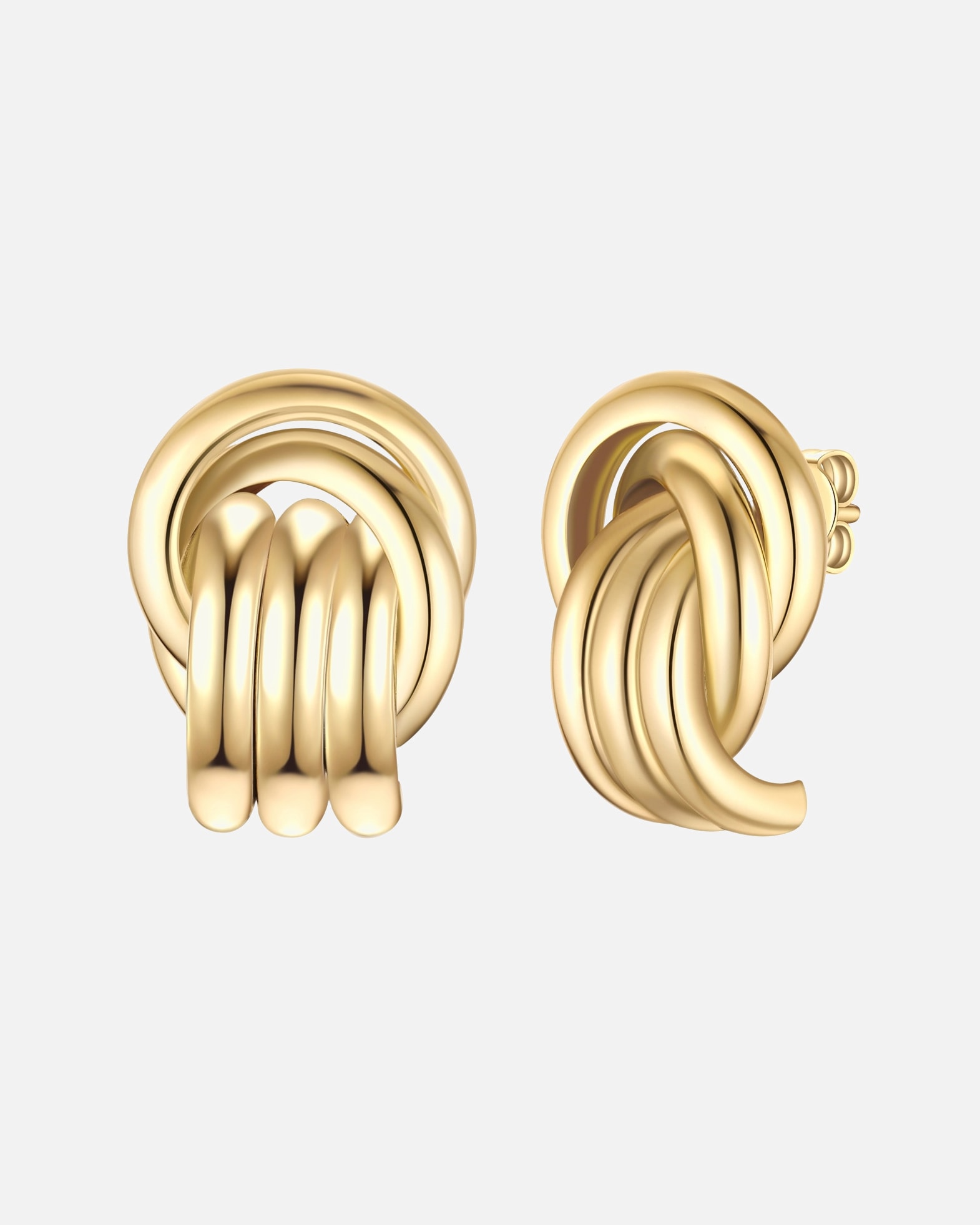 Ohrringe für Weiblich Yokoamii Ohrstecker aus Messing in gelbgold 27,6 mm