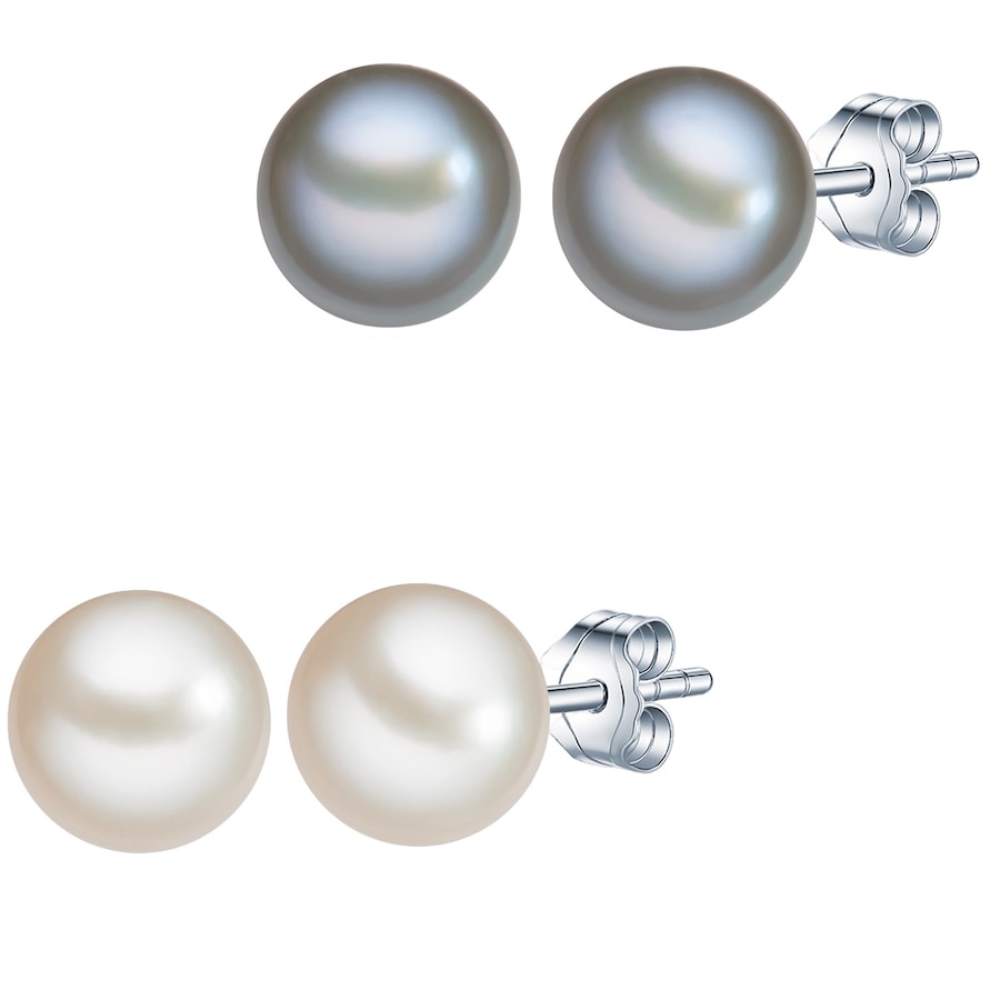 Valero Pearls Perlen-Ohrstecker aus Sterling Silber in silber mit Süßwasser-Zuchtperle 17,4 mm Damen