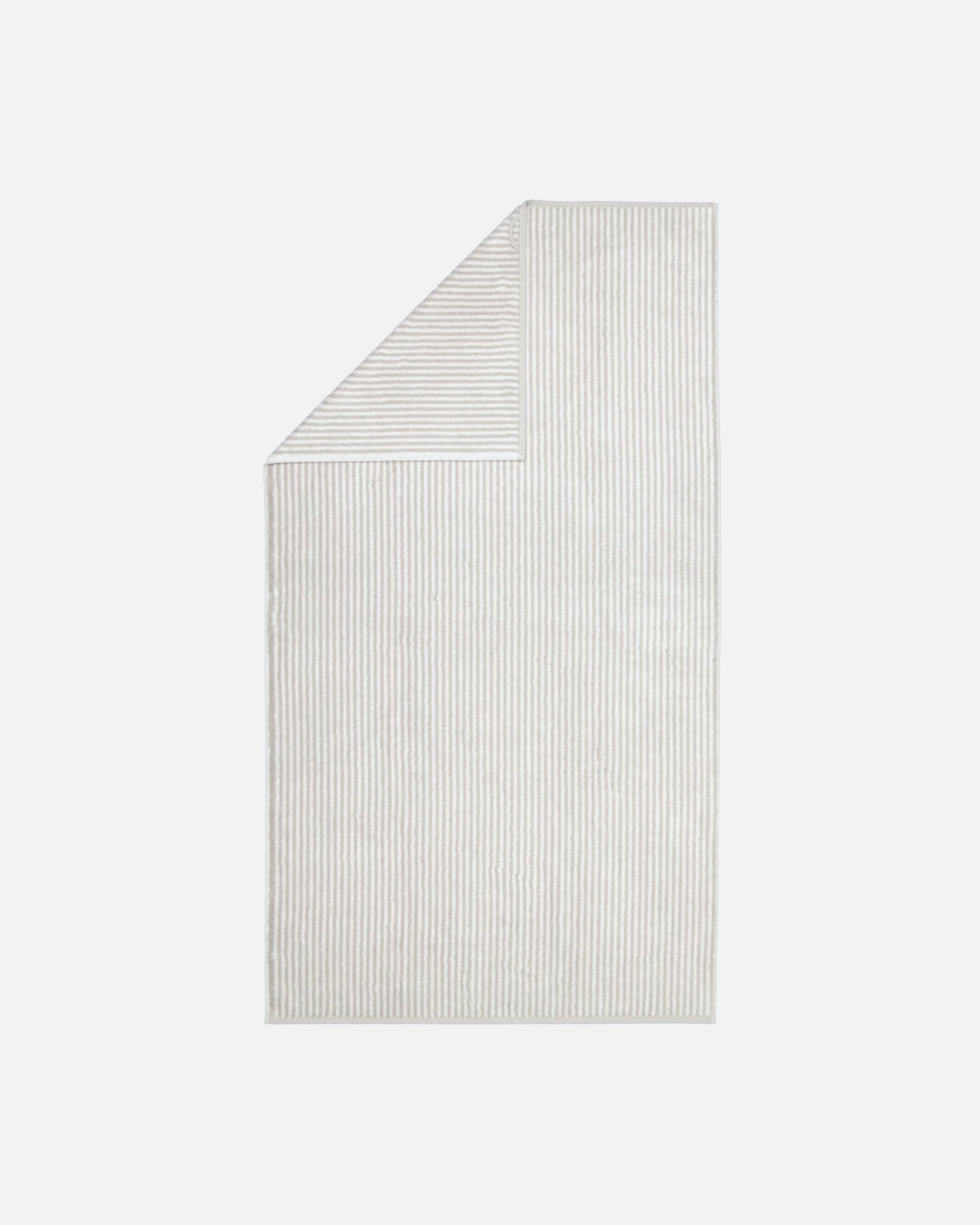 Handtuch für Unisex Cawö Cawö Handtücher Two-Tone Stripes 480 platin - 76 Duschtuch 80x150 cm