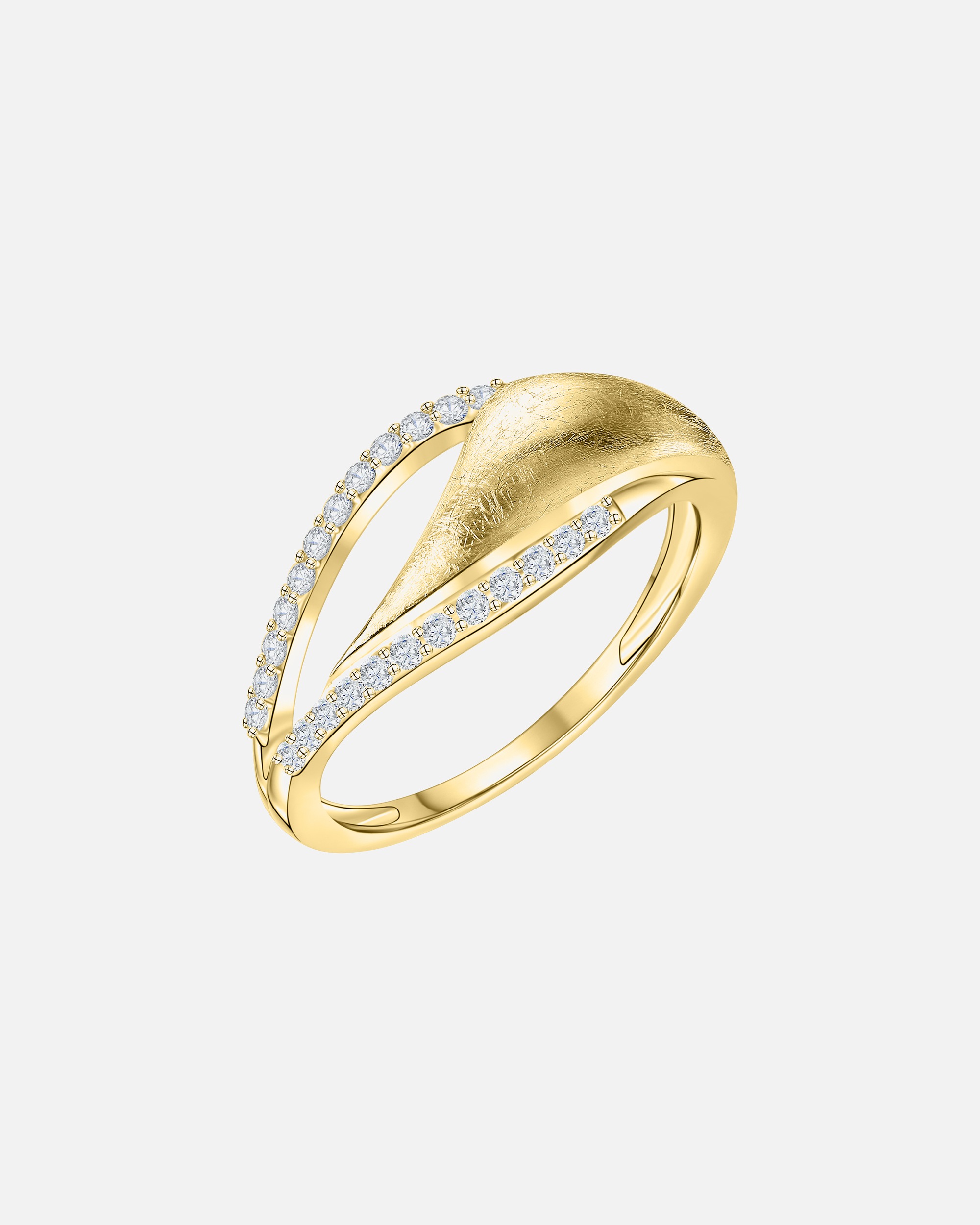 Ring für Weiblich Fascination by Ellen K. Ring 585/- Gold Zirkonia weiß 064 (20,4)