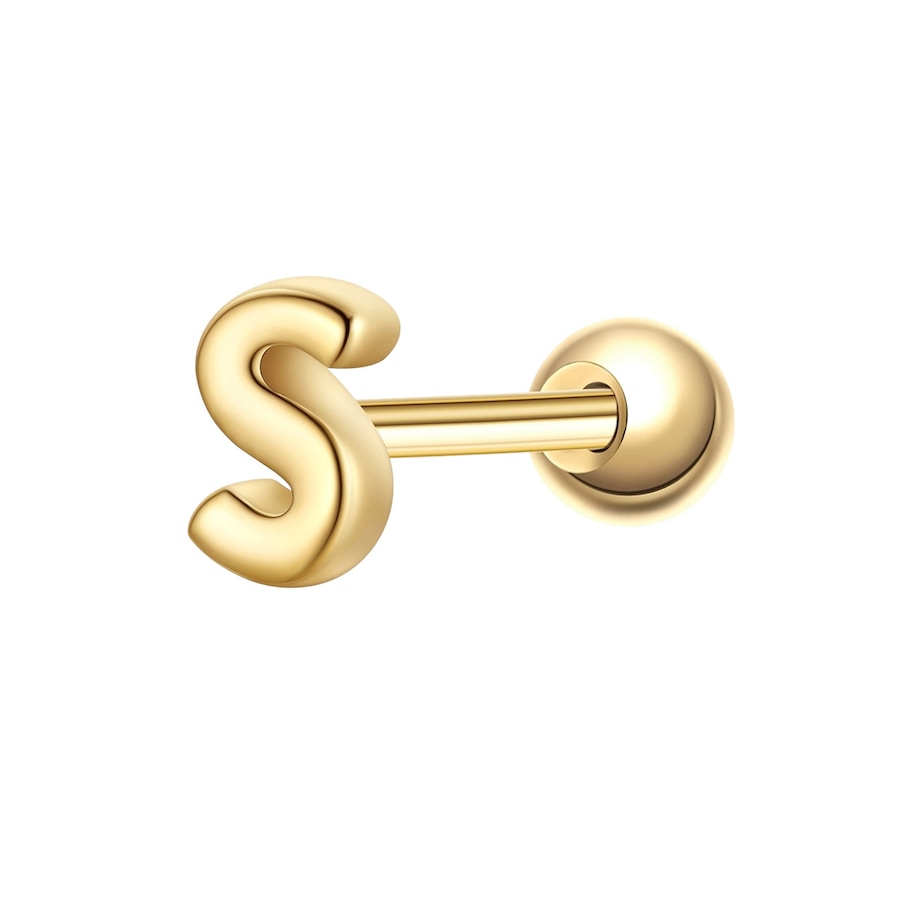 Glanzstücke München Piercing Buchstabe S aus Sterling Silber in gelbgold 4,1 mm Damen